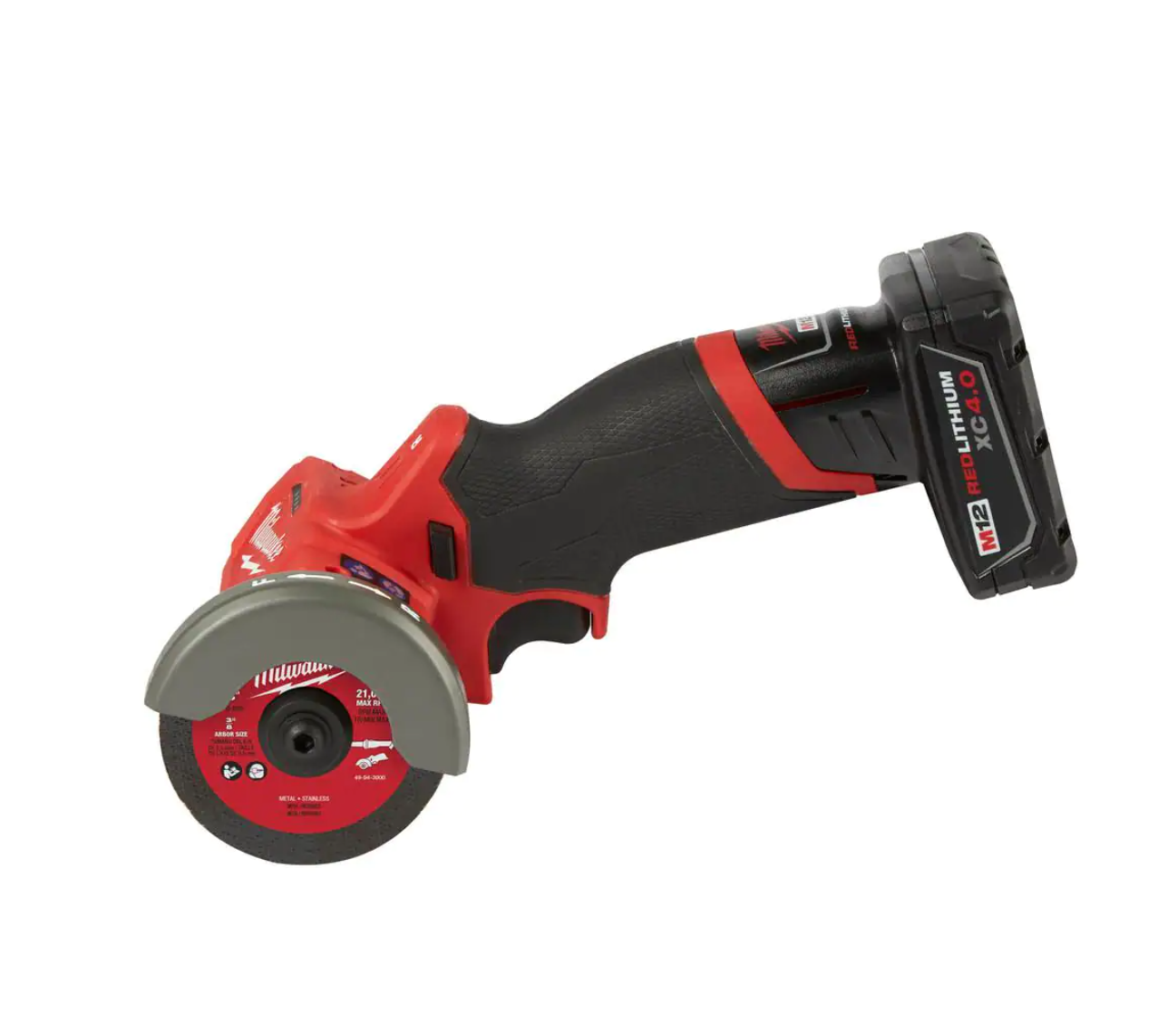 Milwaukee 2522-21XC-2415-20 M12 FUEL 12V 3 in. Lithium-Ion Brushless Cordless Cut Off Saw Kit with M12 3/8 in. Right Angle Drill