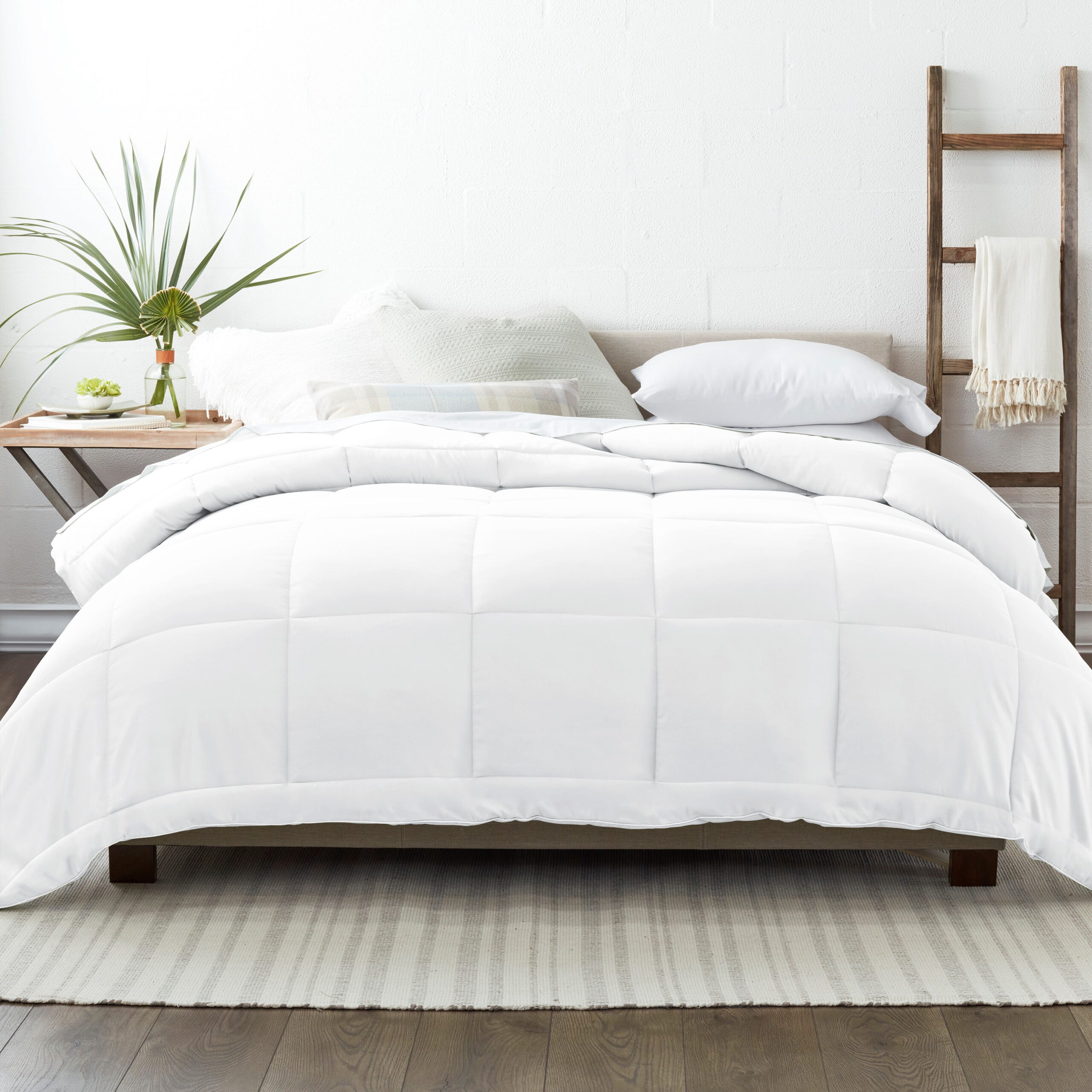 White All Season Alternative Down Solid Comforter. Twin/Twin XL. by Noble Linens