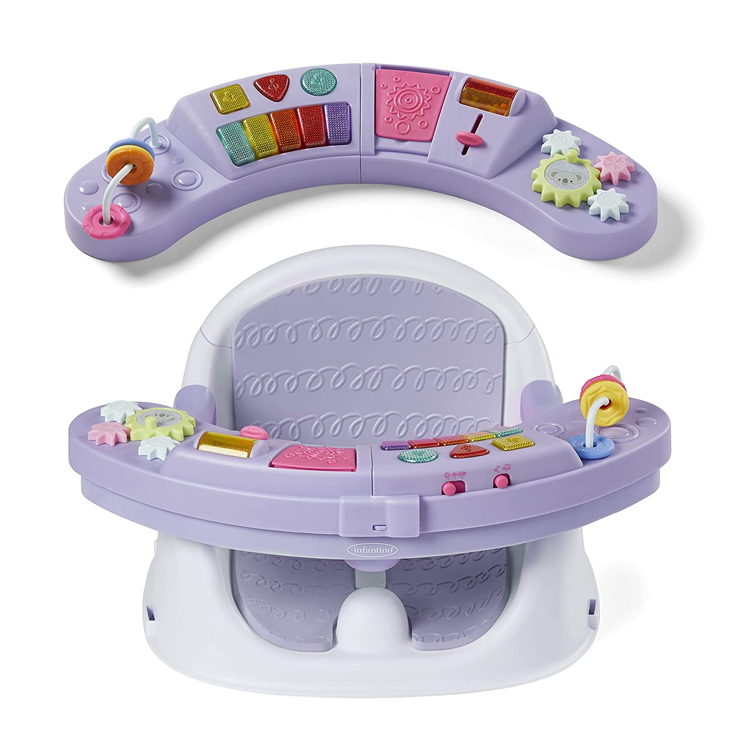 Infantino Music and Lights 3-in-1 Discovery Seat and Booster (Lavender)