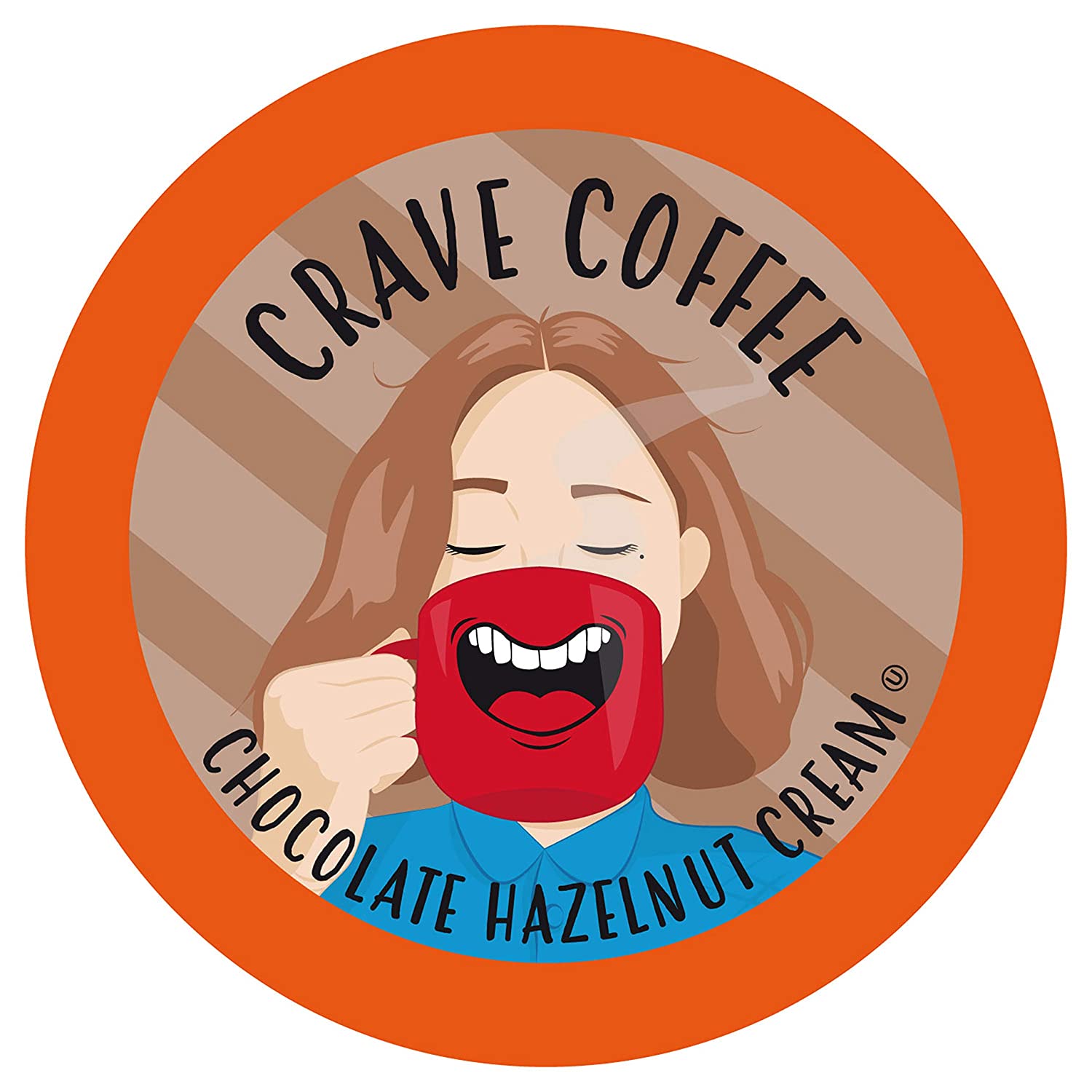 Crave Beverages Chocolate Hazelnut Creme Coffee Pods for Keurig K Cup Brewers. 40 Count
