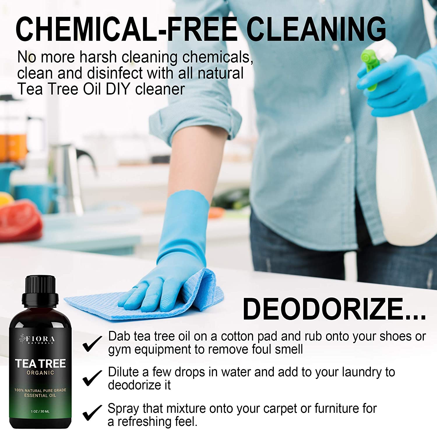 Tea Tree Essential Oil by Fiora Naturals. 1oz/30ml