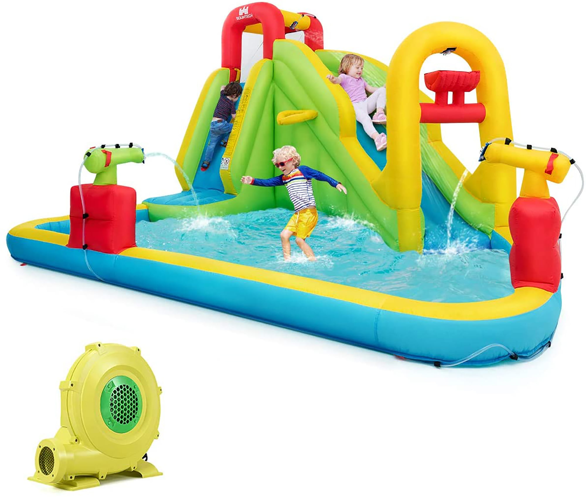 Costway Inflatable Water Slide Kids Bounce House w/480w Blower