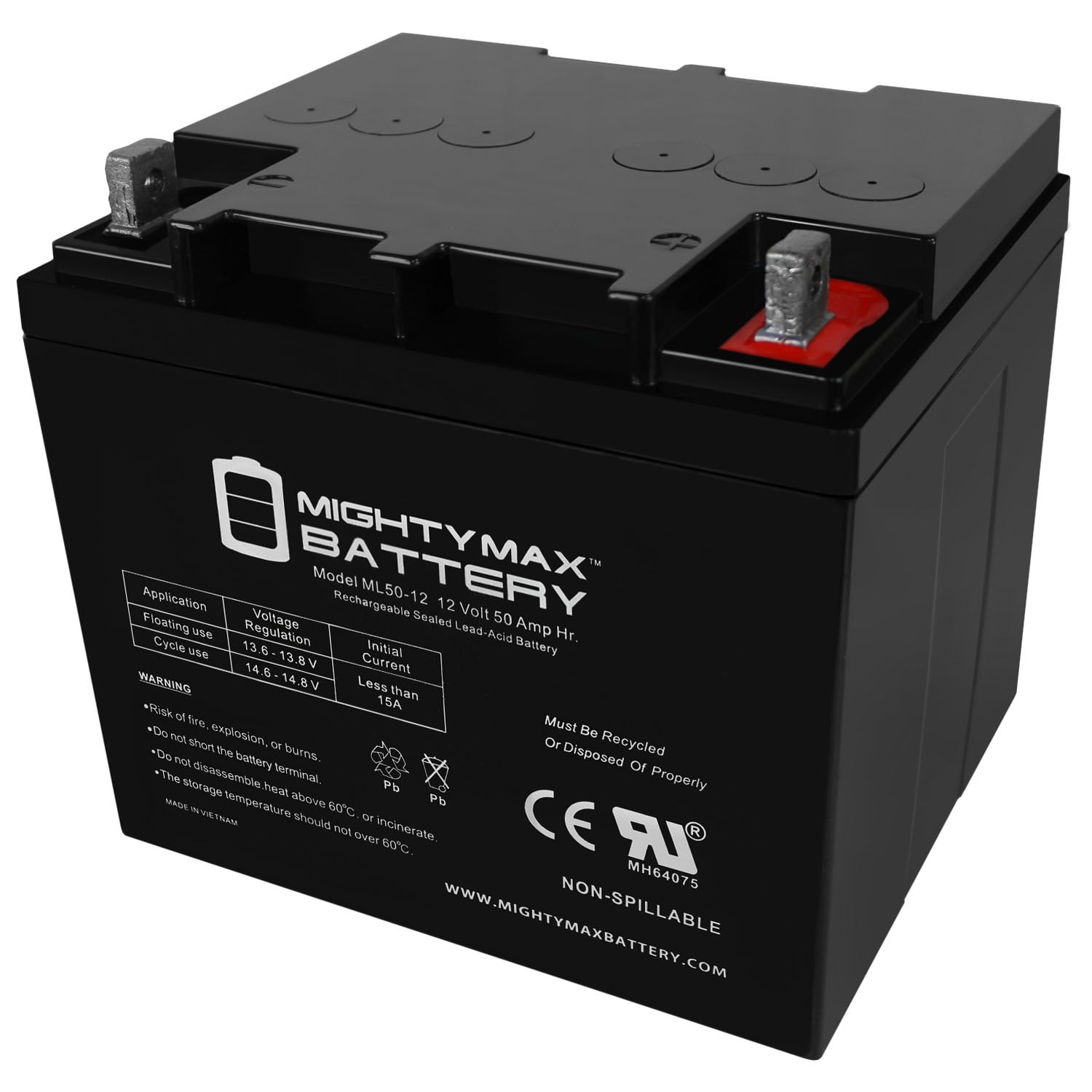 12V 50AH Replacement Battery for ActiveCare Prowler 3310. 3410