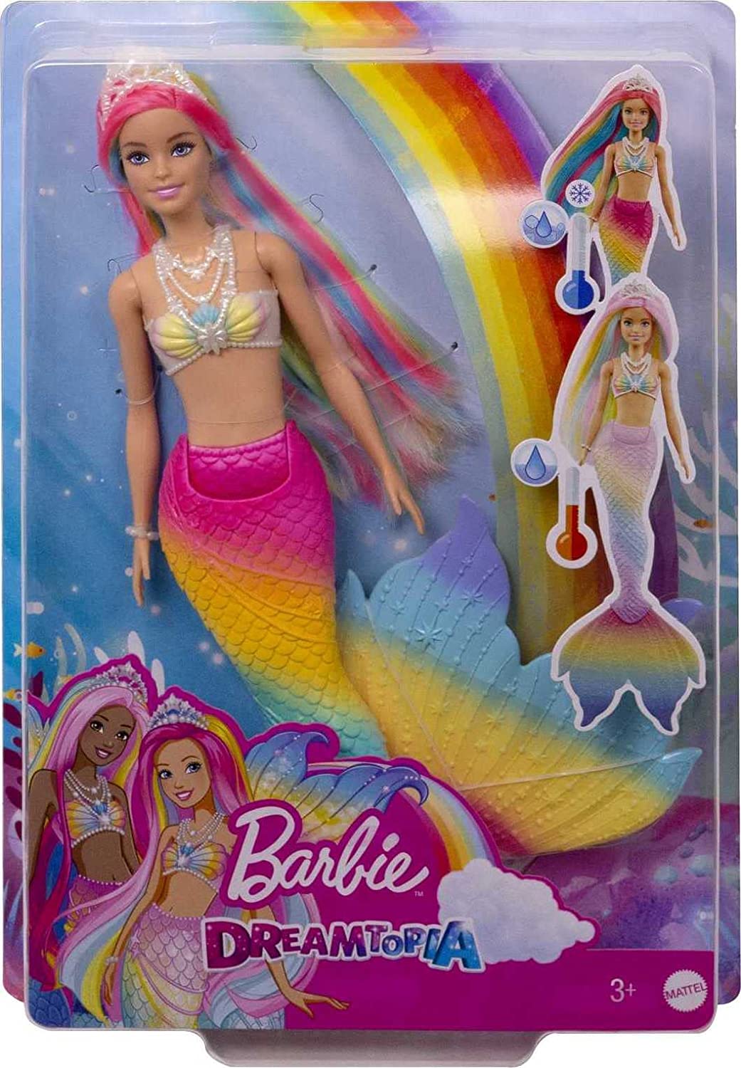 Barbie Dreamtopia Rainbow Magic Mermaid Doll. Gift for 3 to 7 Year Olds. Blond