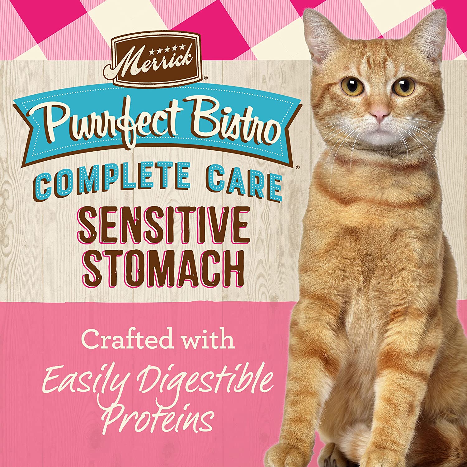 Merrick Purrfect Bistro Grain Free Complete Care Dry Cat Food - Complete Care Sensitive Stomach - 12LB