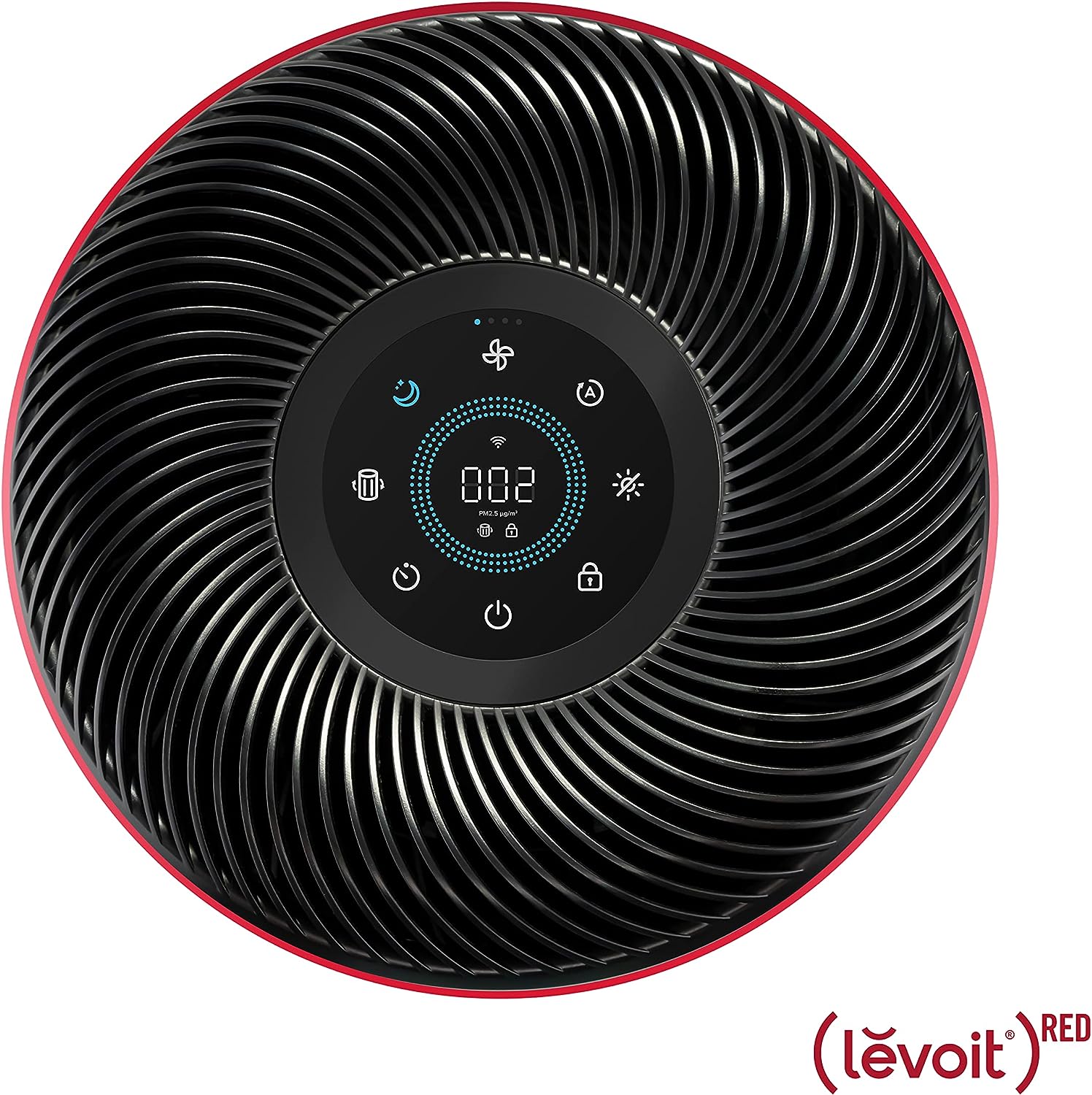 LEVOIT Air Purifiers (RED) for Home Large Room Up to 1980 Ft² in 1 Hr With Air Quality Monitor. Smart WiFi and Auto Mode. HEPA Filter Captures Pet Allergies. Smoke. Dust. Pollen. Core 400S. Gray
