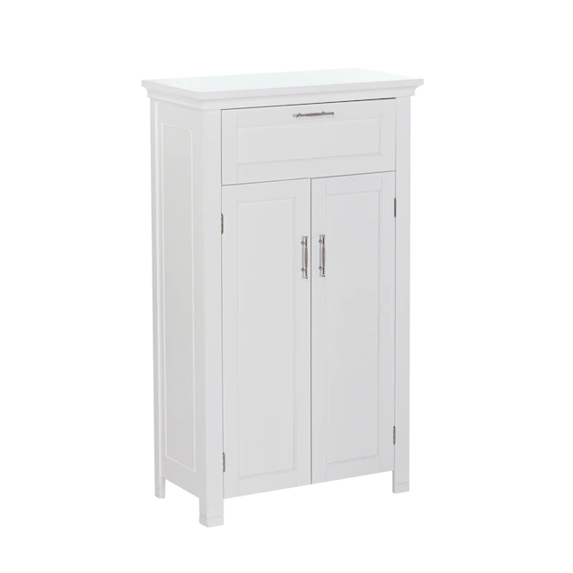 RiverRidge 06-038 Somerset 23.6-in W x 40.25-in H x 11.81-in D White Mdf Freestanding Linen Cabinet