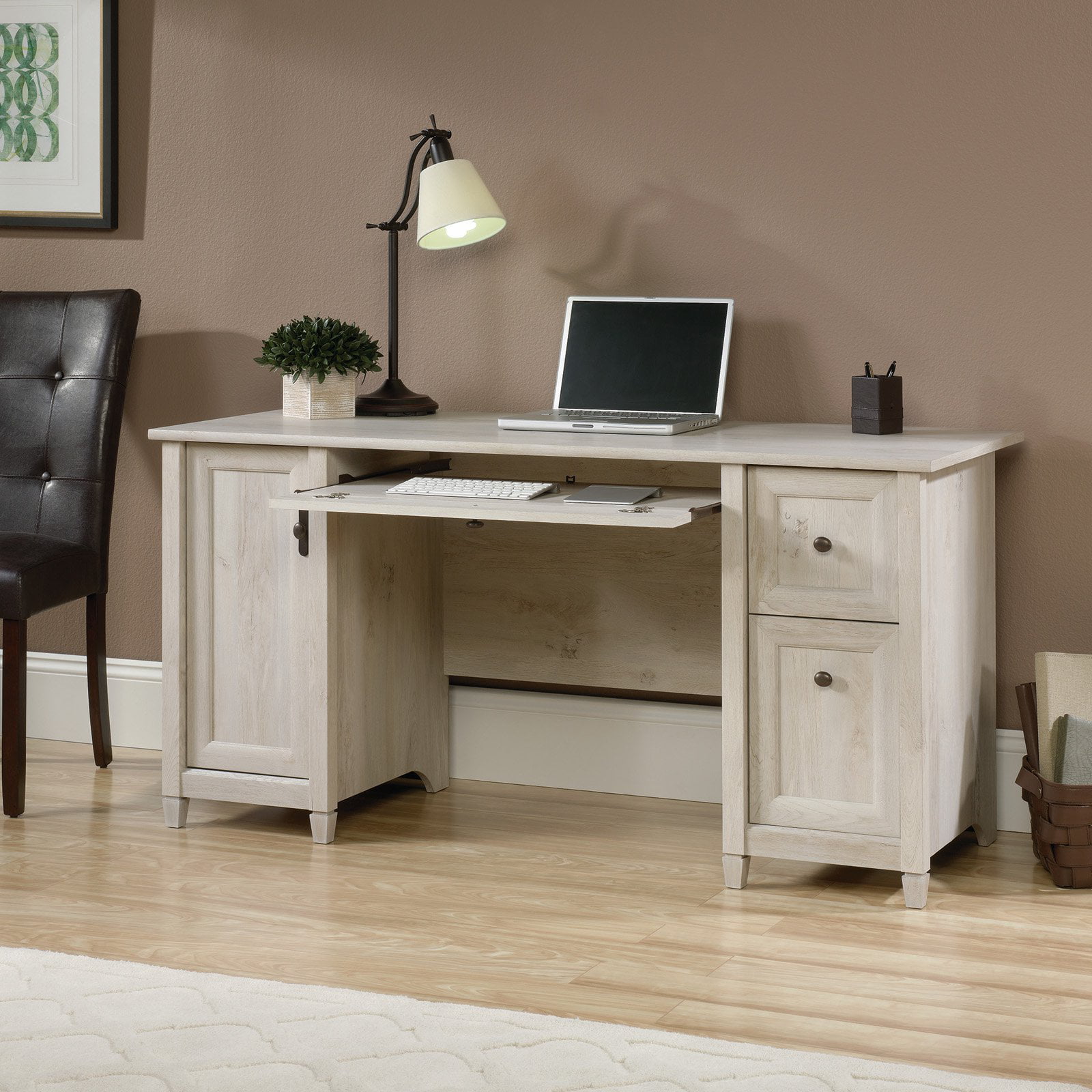 Sauder Edge Water Computer Desk. Chalked Chestnut