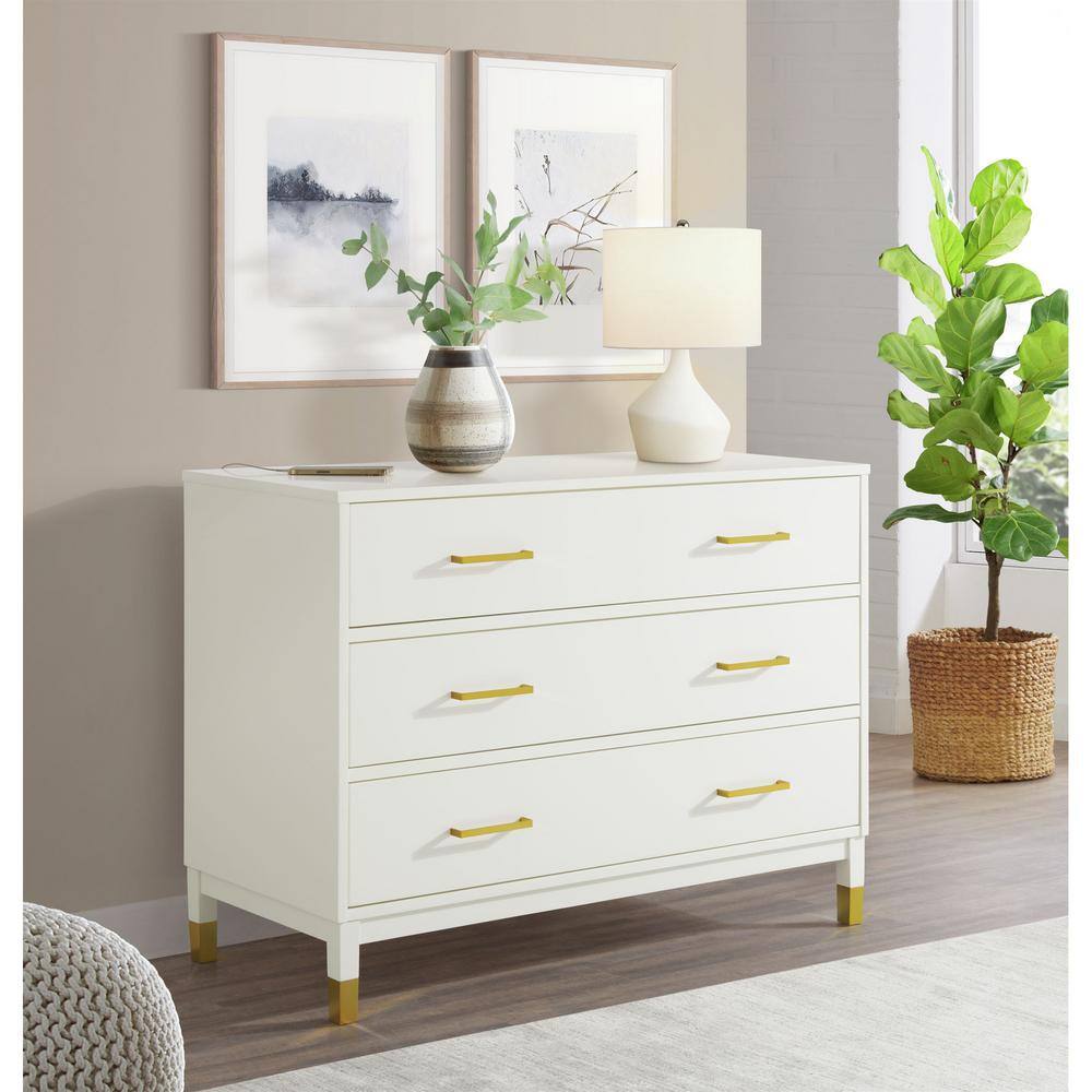 Picket House Furnishings  Picket House Furnishings Dani Chest with Power Port in White