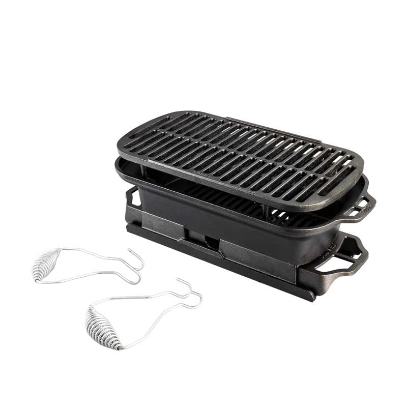 Lodge Cast Iron Seasoned Sportsman-s Pro Charcoal Grill