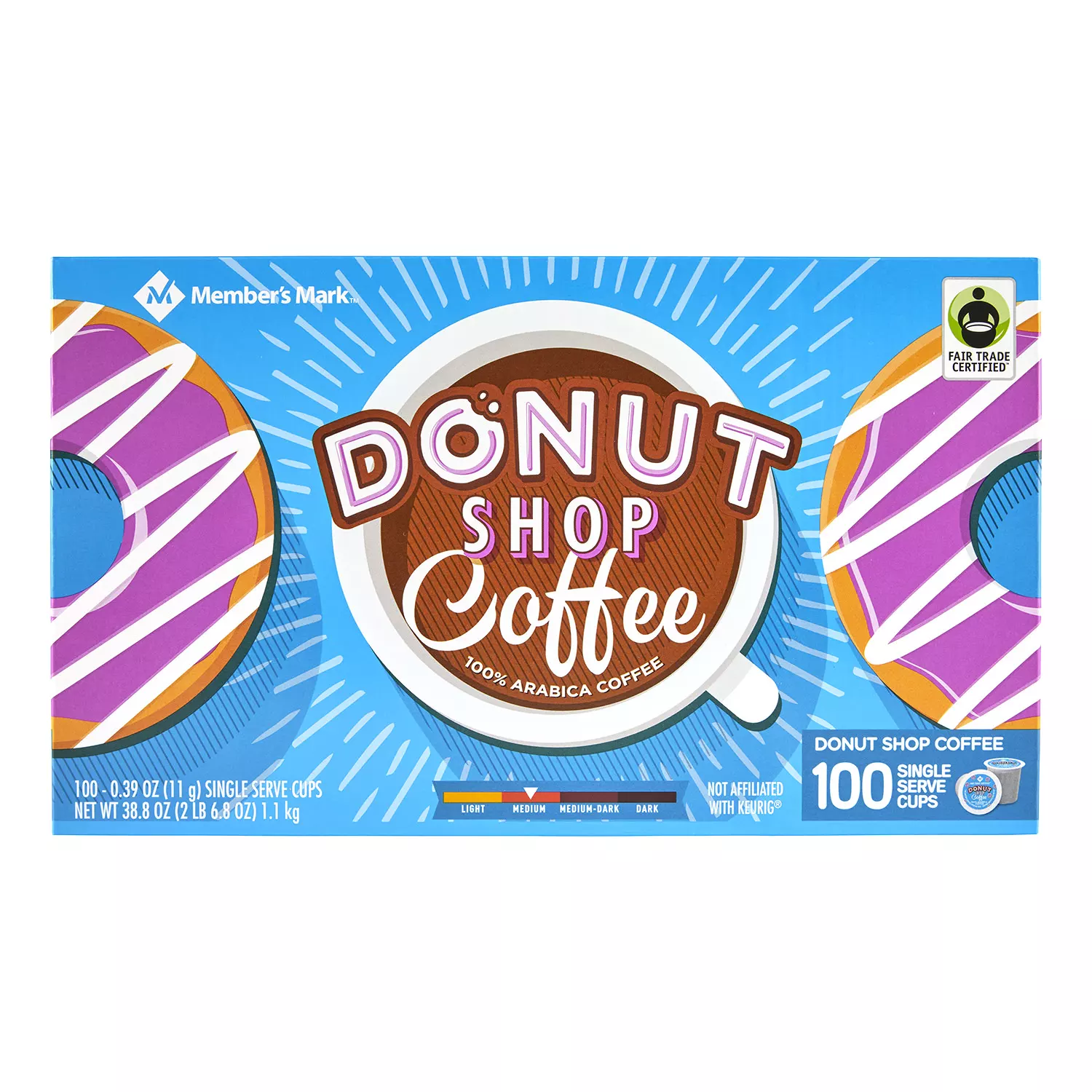 Member-s Mark Donut Shop Coffee (100 Single-Serve Cups)