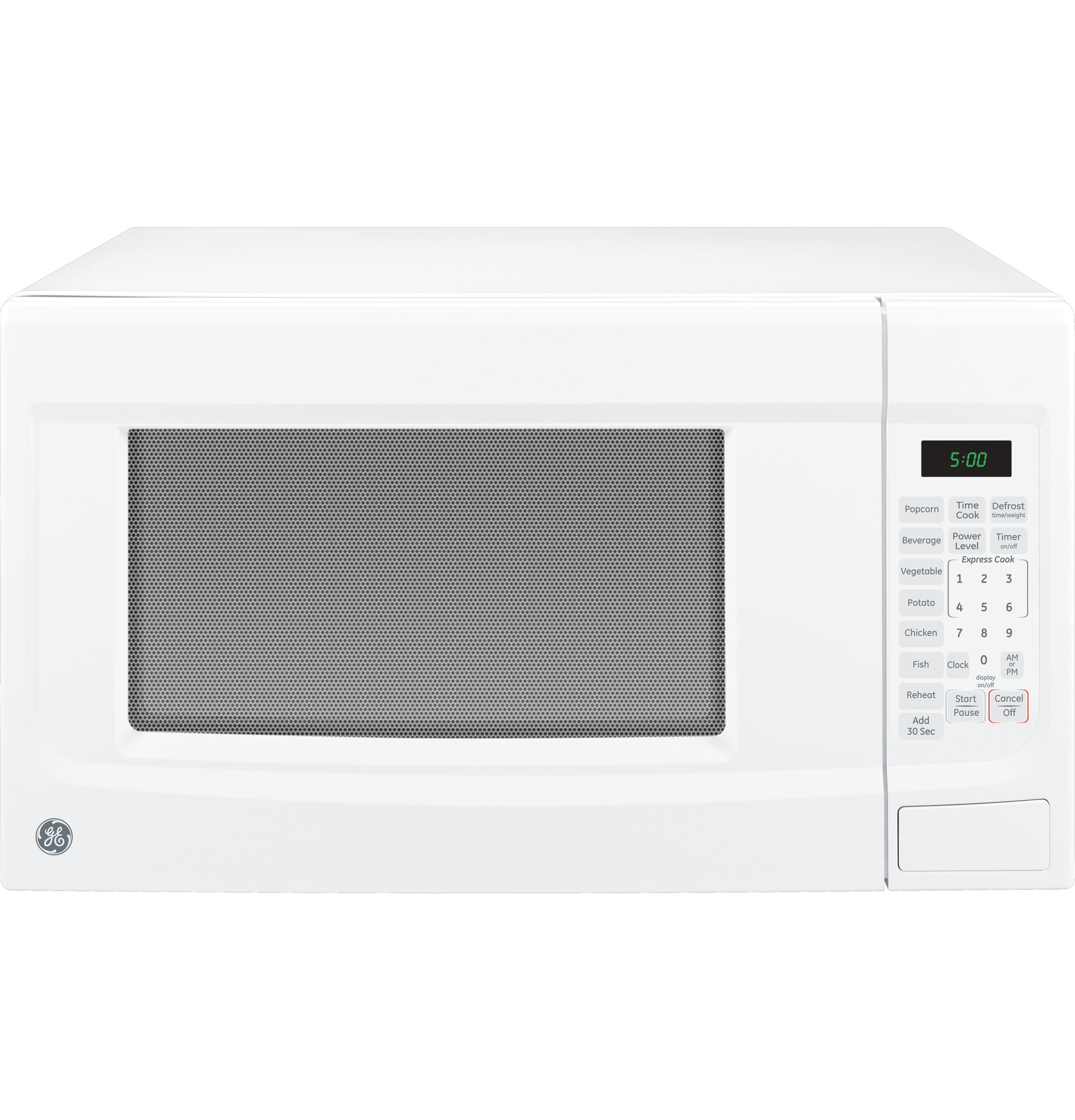 GE® 1.4 Cubic Foot Capacity Countertop Microwave Oven. White. JES1460DSWW