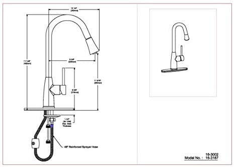 Hardware House LLC Single Handle Gooseneck Style Kitchen Faucet. Satin Nickel