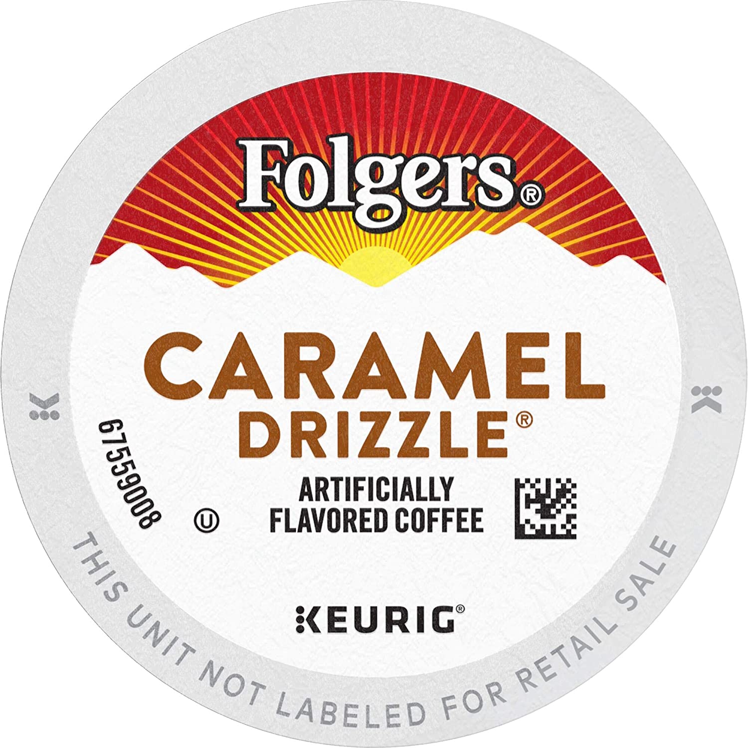 Folgers Caramel Drizzle Flavored Coffee. 72 Keurig K-Cup Pods