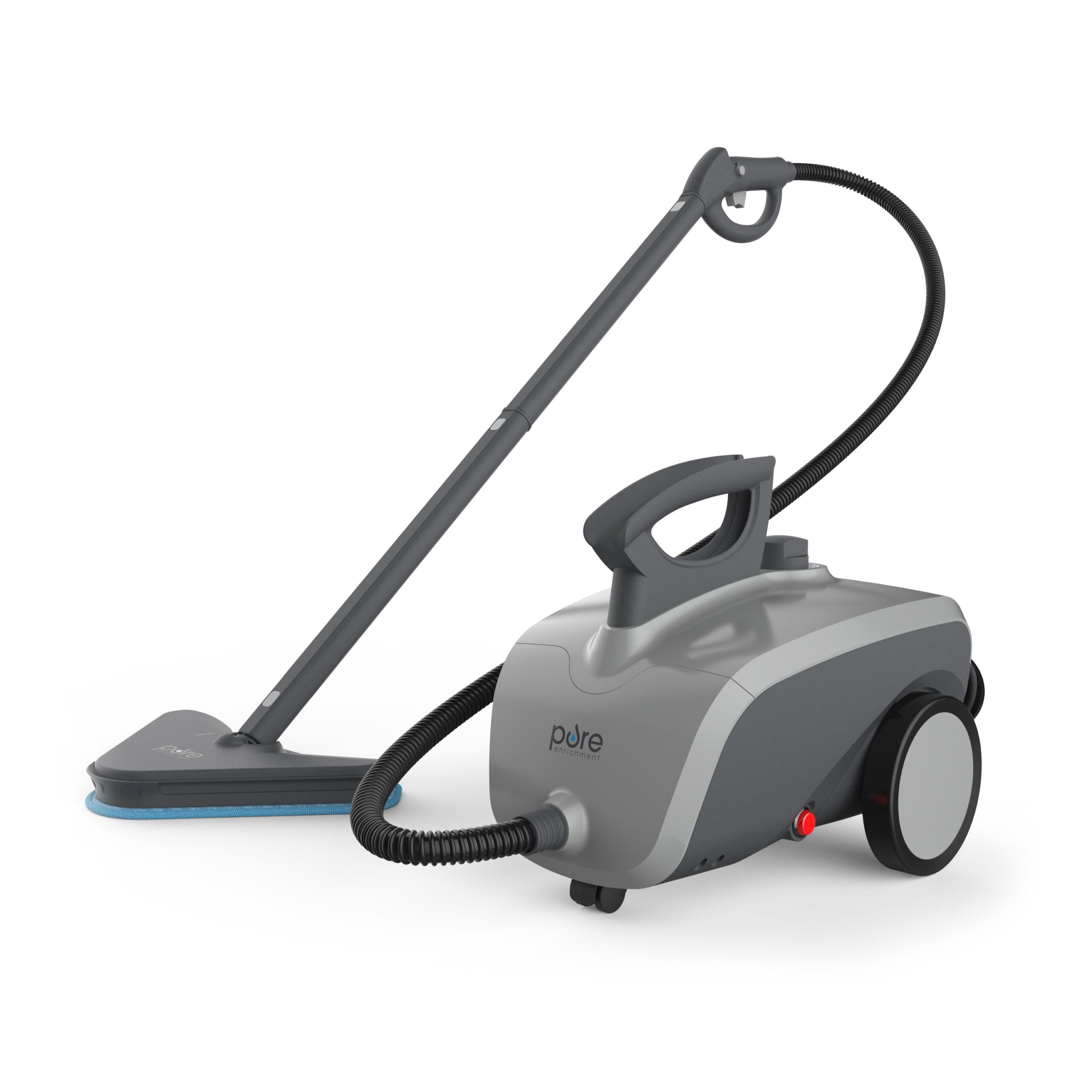 Pure Enrichment PureClean XL Rolling Steam Cleaner - Multi-Purpose Chemical-Free Steam Cleaner with 18 Accessories for Deep Cleaning Floors. Tiles. Grout. Windows. Grills. Ovens. and Vehicles