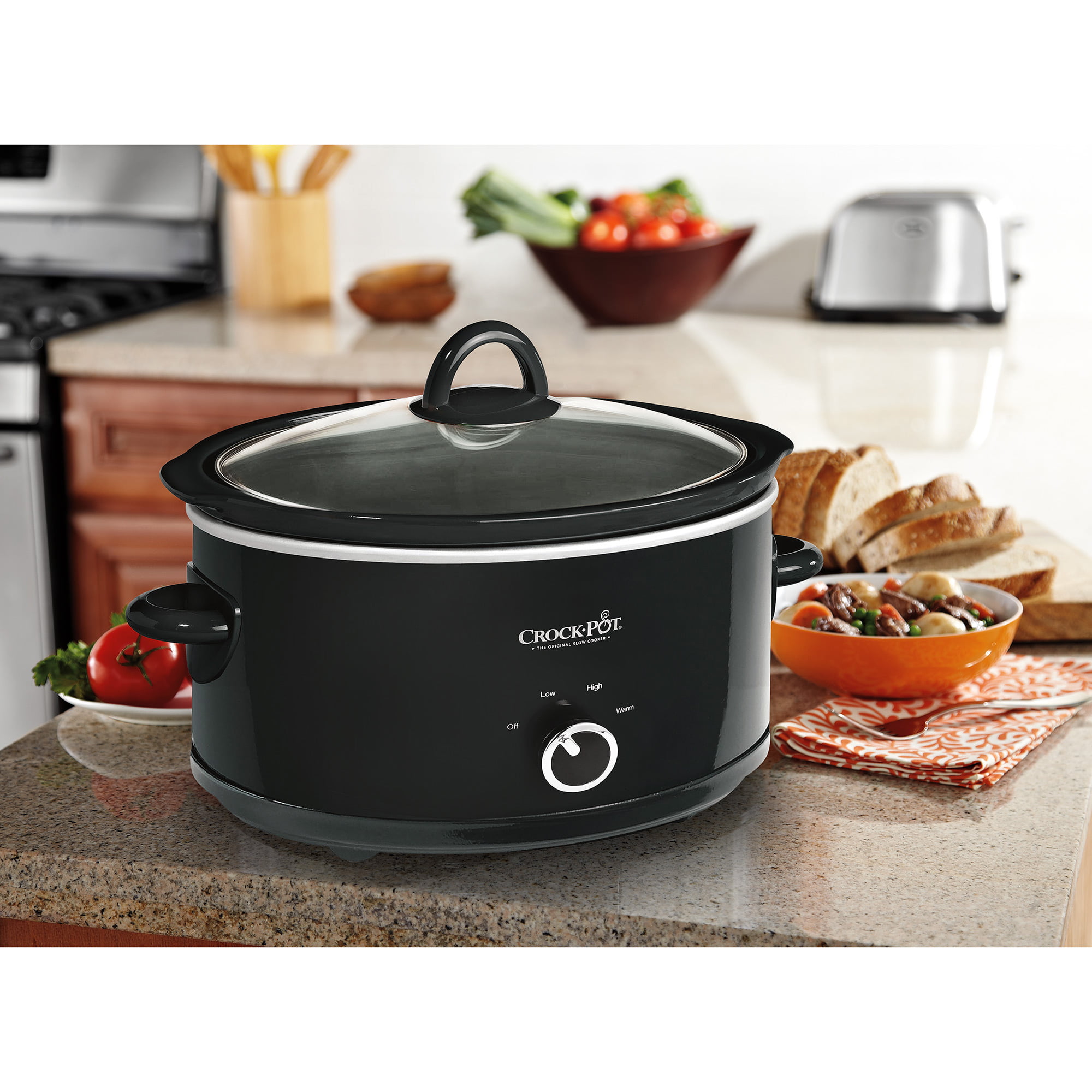 Crock-Pot® 7-Quart Manual Slow Cooker. Black