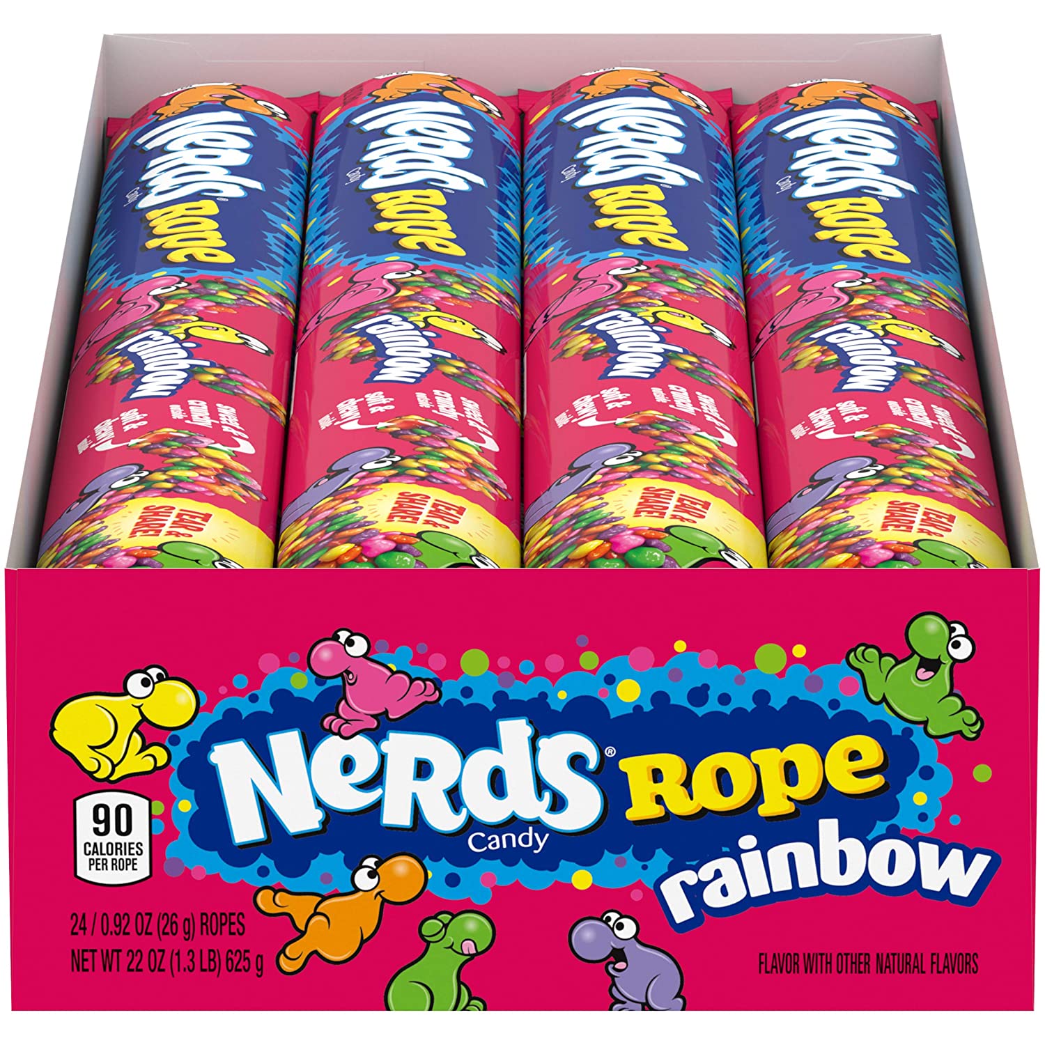 Nerds Rope Rainbow Candy. 0.92 Ounce Package. 24 Count. Pack of 1
