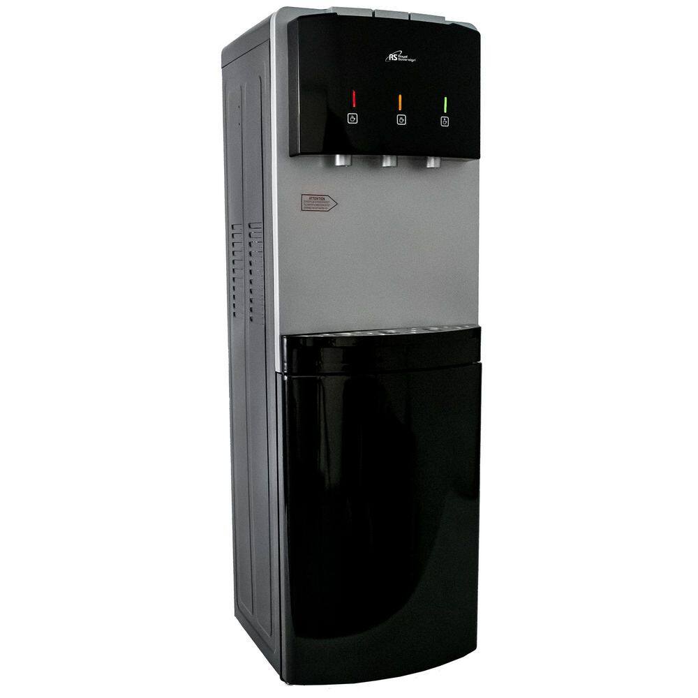 ROYAL SOVEREIGN RWD-900B Premium Tri-Temperature Top Load Water Dispenser in Silver and Black