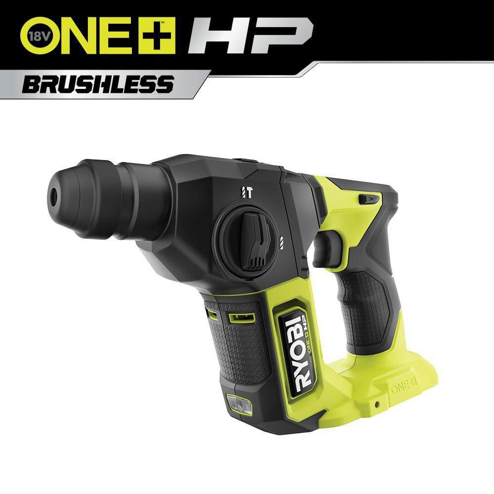 RYOBI PSBRH01B ONE+ HP 18V Brushless Cordless Compact 5/8 in. SDS Rotary Hammer (Tool Only)