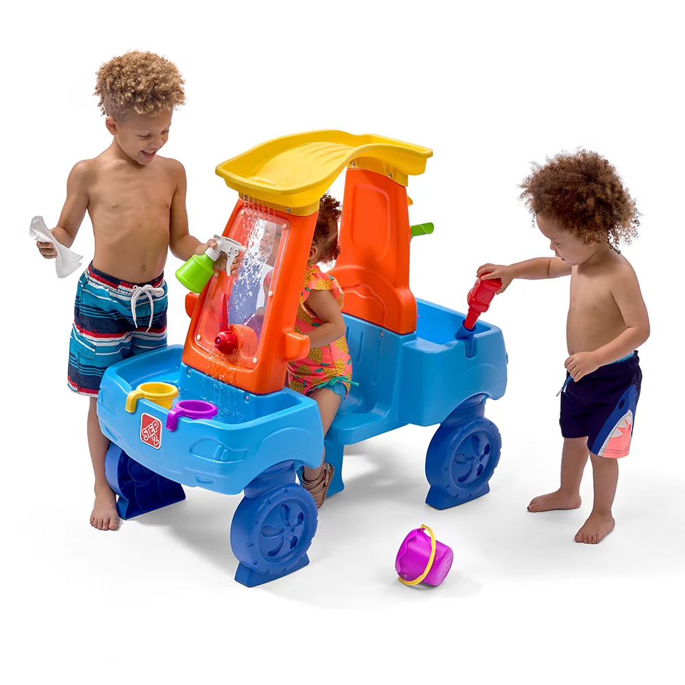 Step2 Car Wash Splash Center Water Table Activity Toy for Multiple Kids