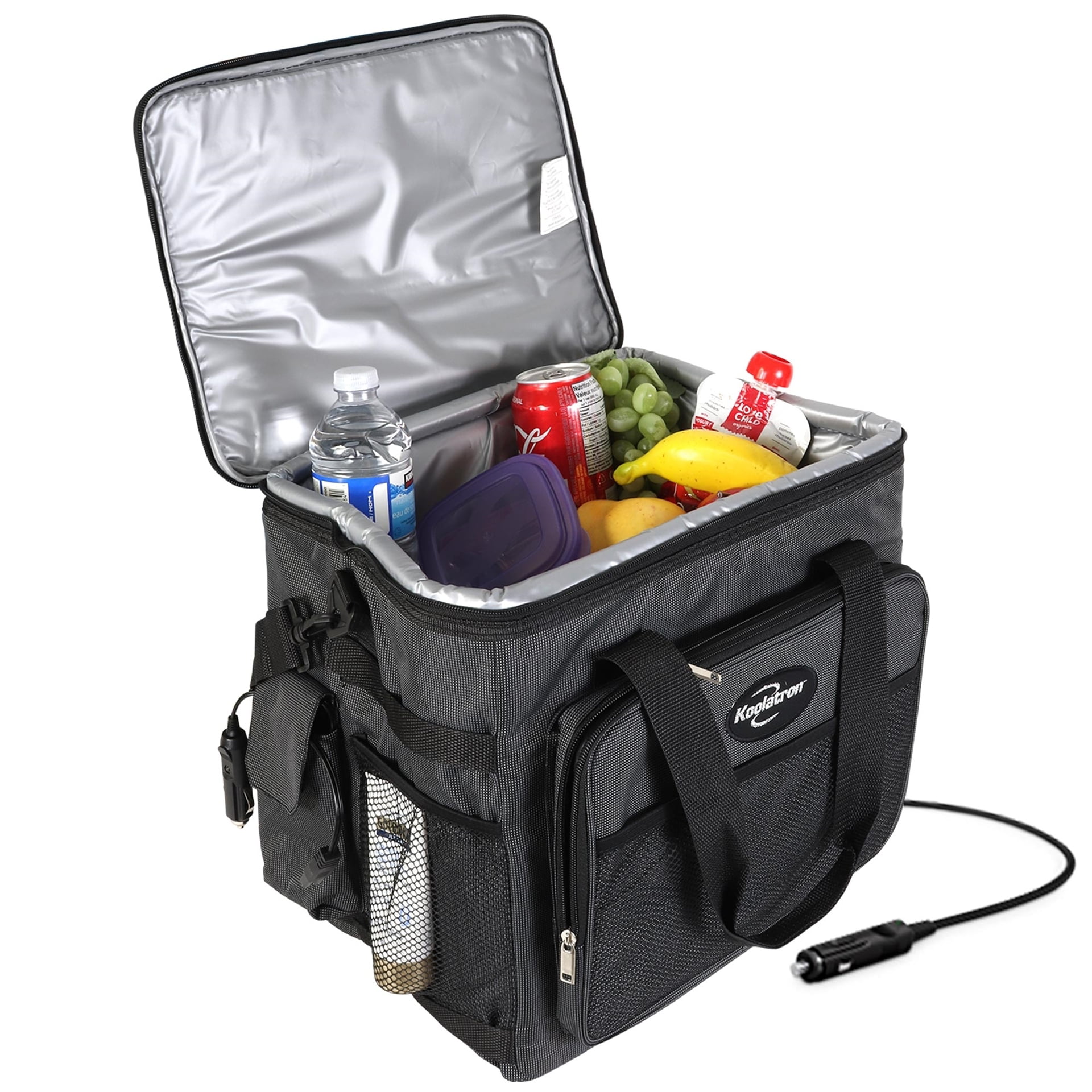 Koolatron Thermoelectric Iceless Electric Cooler Bag. 12Volt 26 qt (25 L) Black Gray