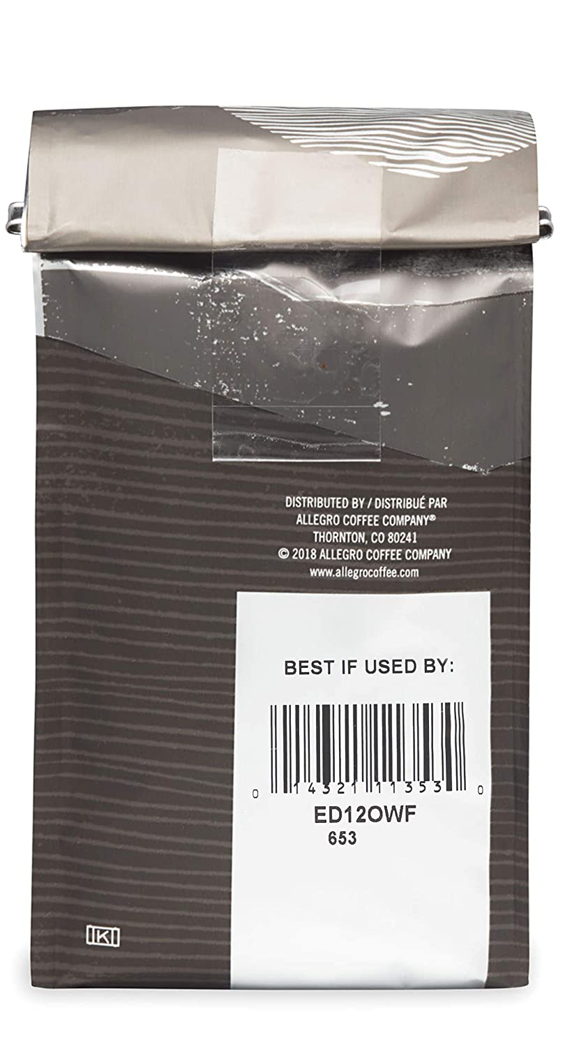 Allegro Coffee Organic Whole Foods Blend Ground Coffee. 12 oz
