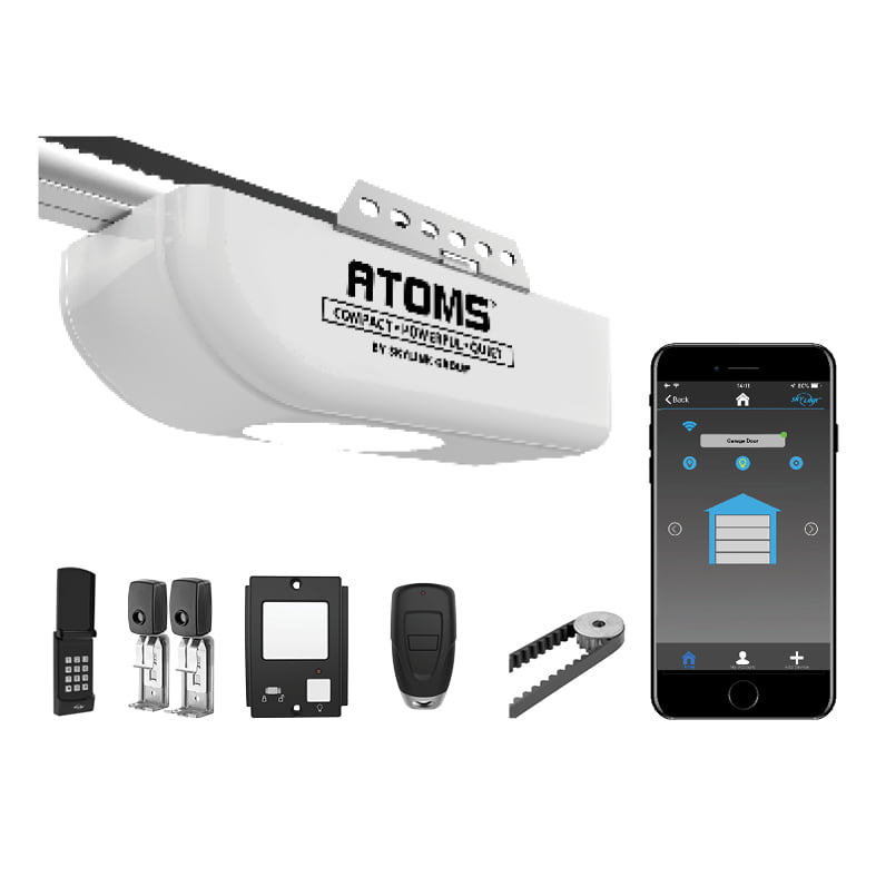 Skylink ATOMS ATR-1612BKW 1/2 HPf Garage Door Opener Belt Drive with Wi-Fi Connectivity