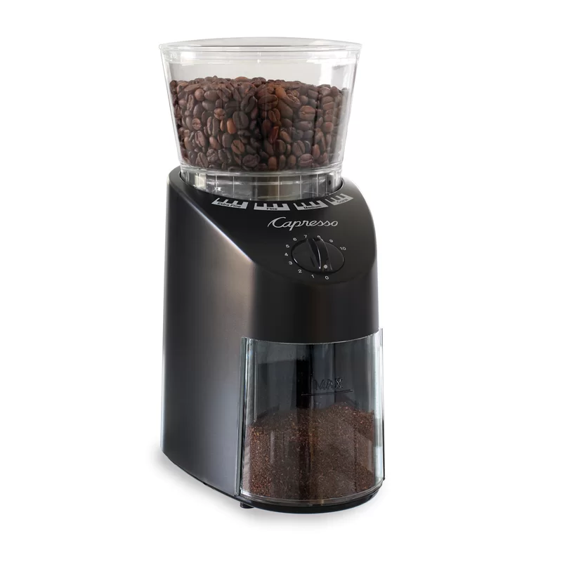 Capresso Infinity Conical Burr Grinder. Black 8.8 oz