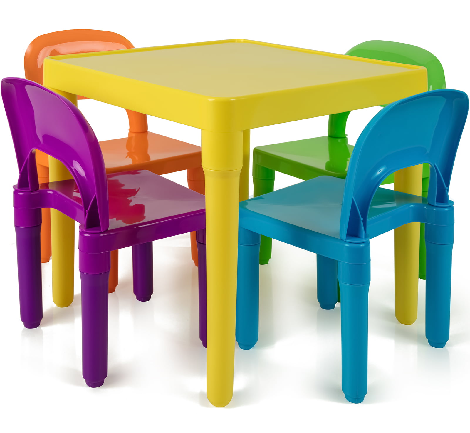 Den Haven Kids Table and Chairs Play Set Colorful Child Toy Activity Desk for Toddler
