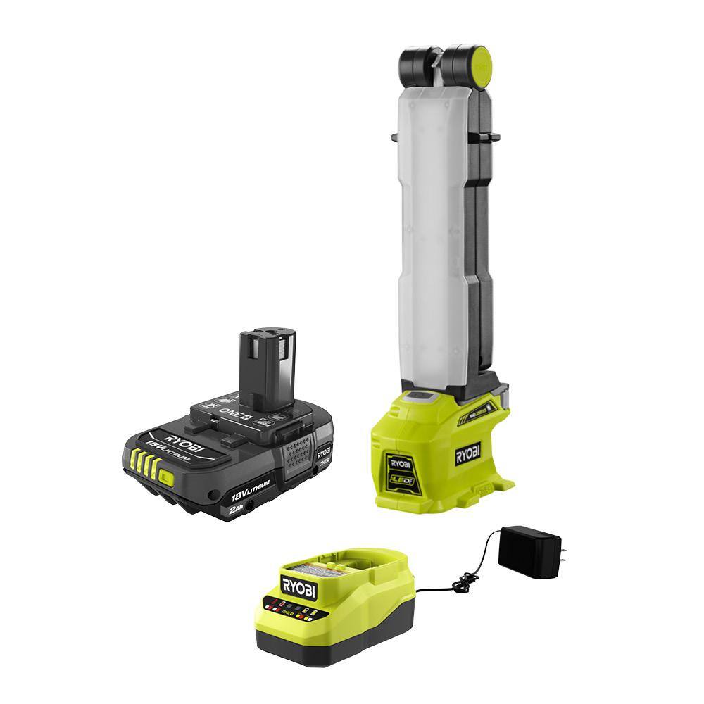 RYOBI P727-PSK005 ONE+ 18V Cordless LED Workbench Light with 2.0 Ah Battery and Charger