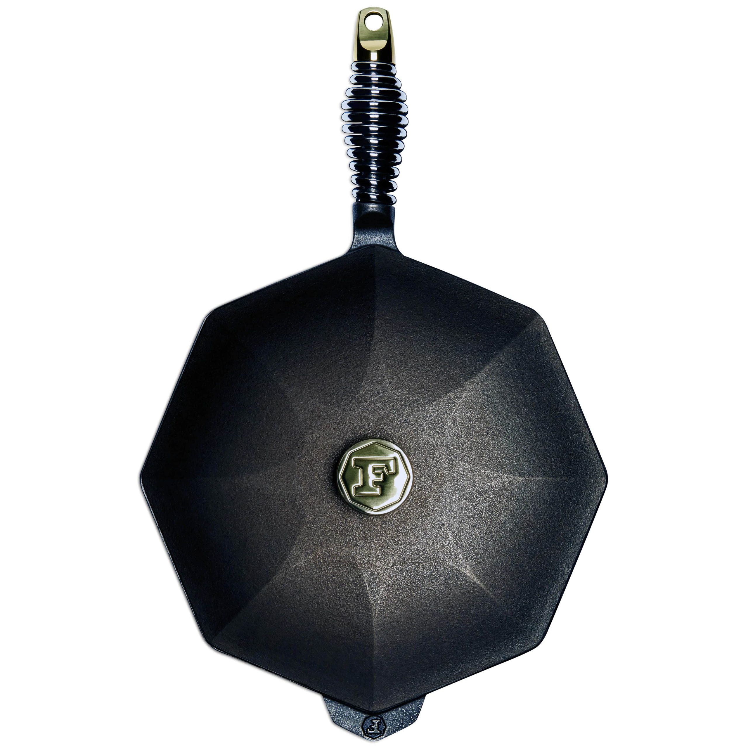 FINEX Cast Iron Collection 12 in. Cast Iron Skillet in Black with Lid