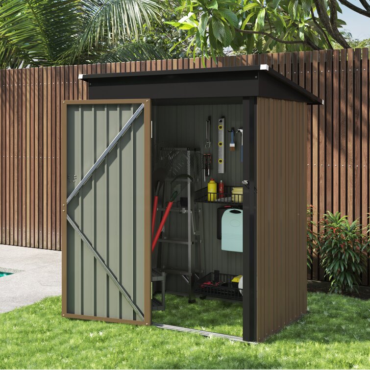 5 ft. W x 3 ft. D Metal Storage Shed