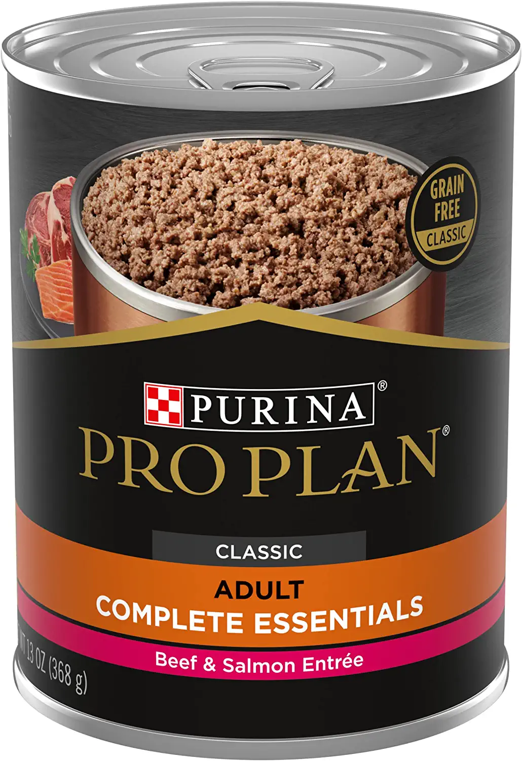 Purina Pro Plan High Protein Grain Free Wet Dog Food Beef and Salmon Entree - (12) 13 oz. Cans