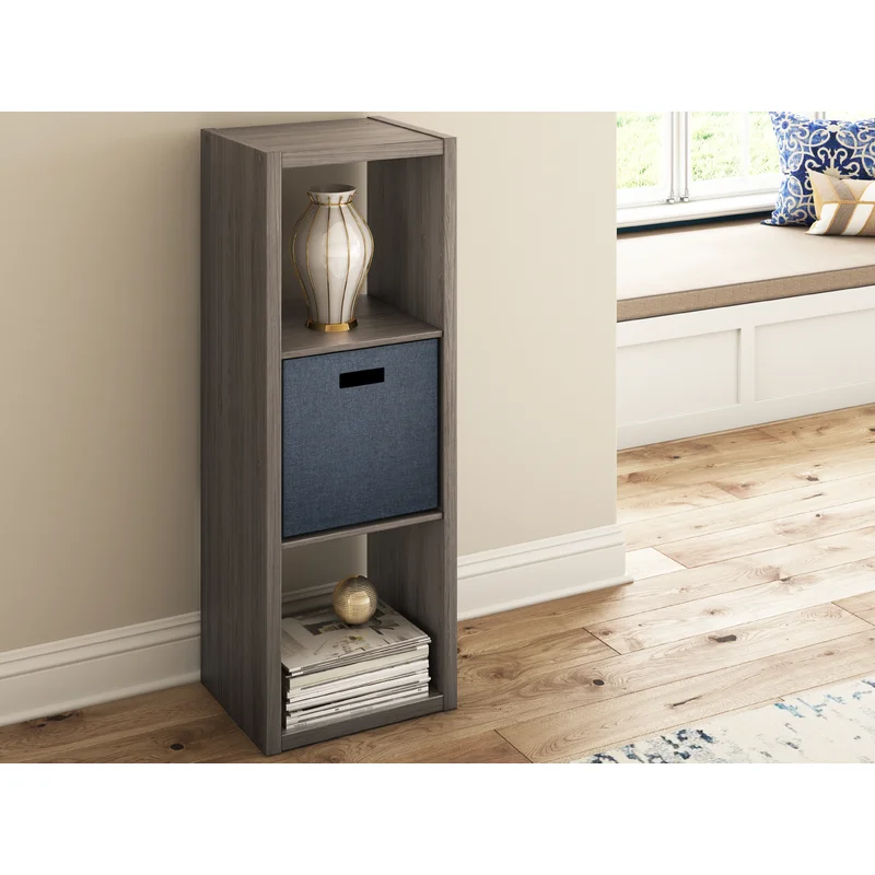 ClosetMaid 4546 43.98 in. H x 15.87 in. W x 13.50 in. D Graphite Gray Wood Large 3-Cube Organizer