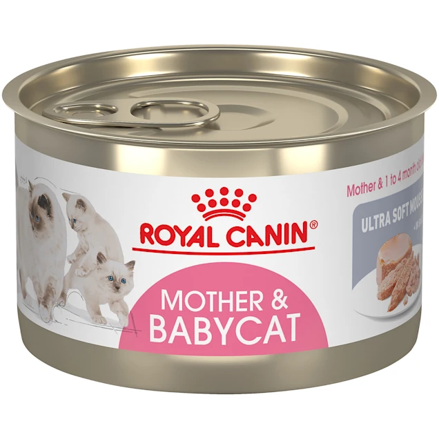 Royal Canin Feline Health Nutrition Mother & Babycat Ultra Soft Mousse in Sauce Canned Cat Food. 5.1 oz.. Case of 24