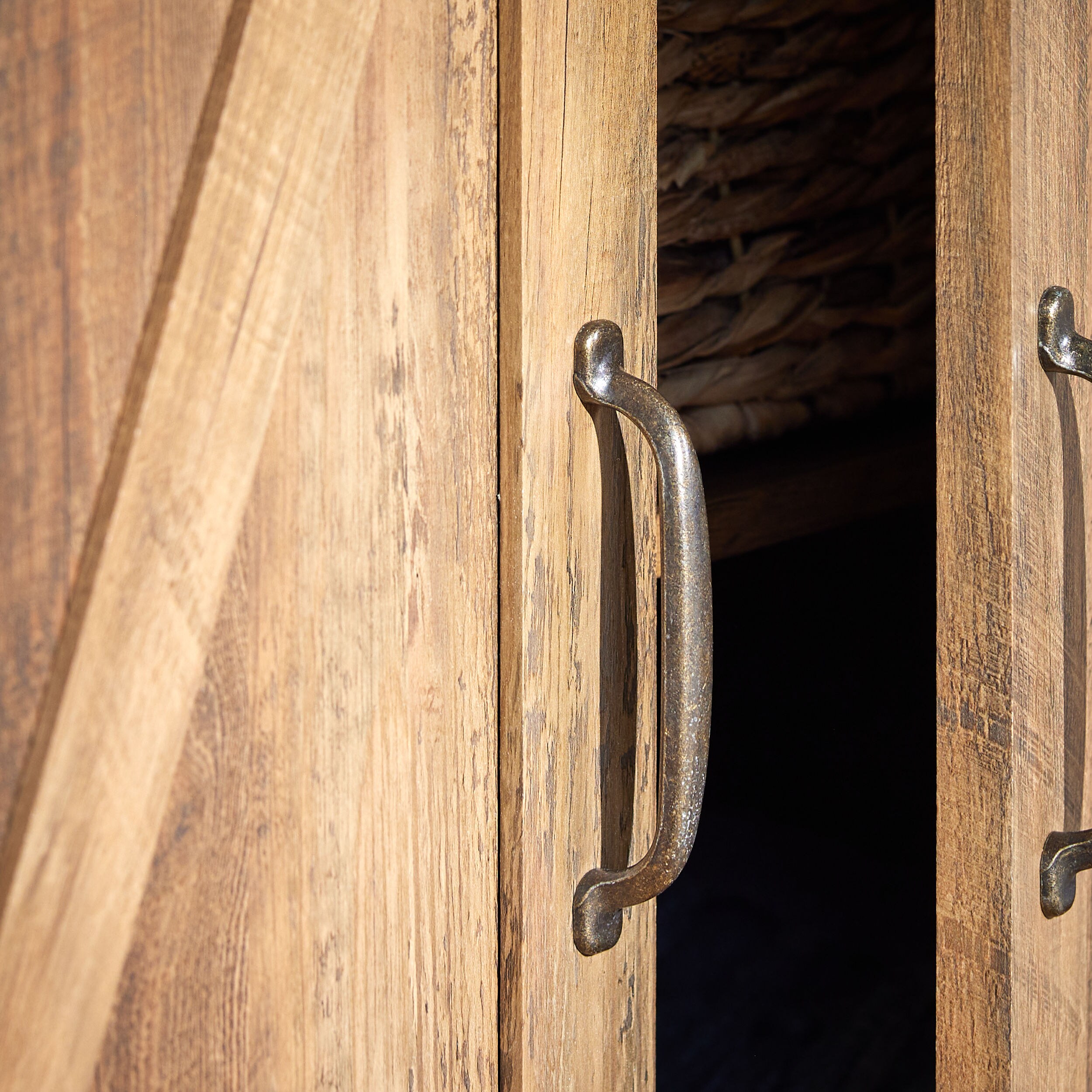 Walker Edison 30-in W x 33-in H Wood Composite Reclaimed Barnwood Freestanding Utility Storage Cabinet