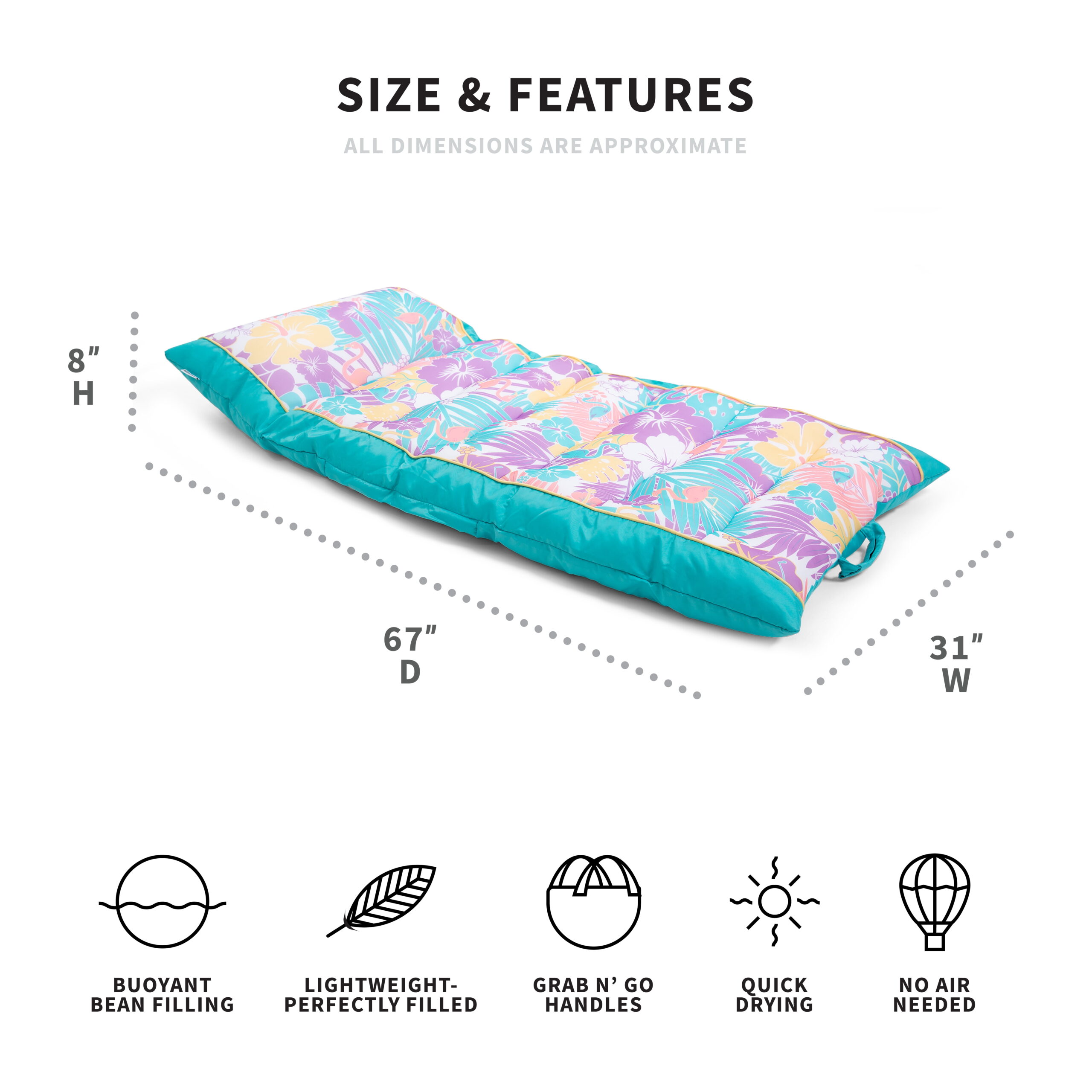 Big Joe Kona . Aqua Tropical Hibiscus