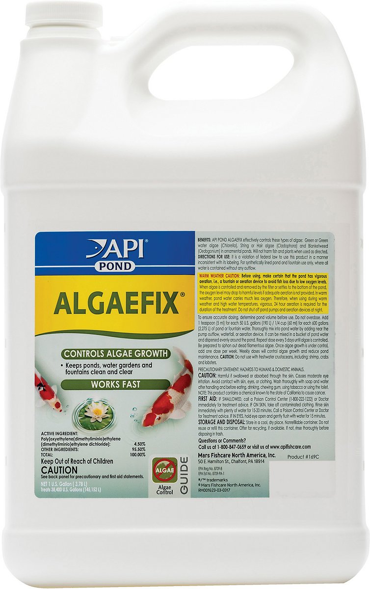 API Pond Algaefix Algae Control Solution. 1-Gallon