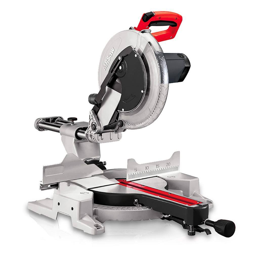 XtremepowerUS 50126-H2 15 Amp 12 in. 4.000 RPM Corded Single-Bevel Sliding Compound Miter Saw