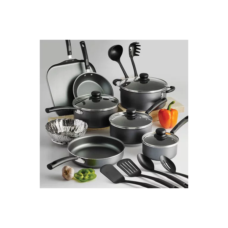 Tramontina Primaware 18 Piece Non-stick Cookware Set. Steel Gray