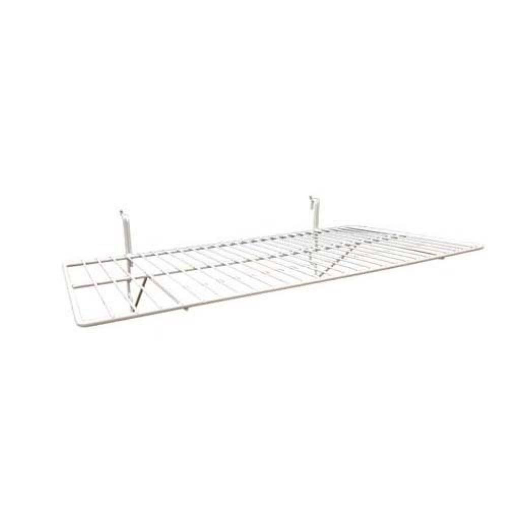 Only Hangers 26-412WHT(6) 24 in. L x 12 in. D. White Wire Slatwall/Gridwall/Pegboard Shelves (6-Pack)