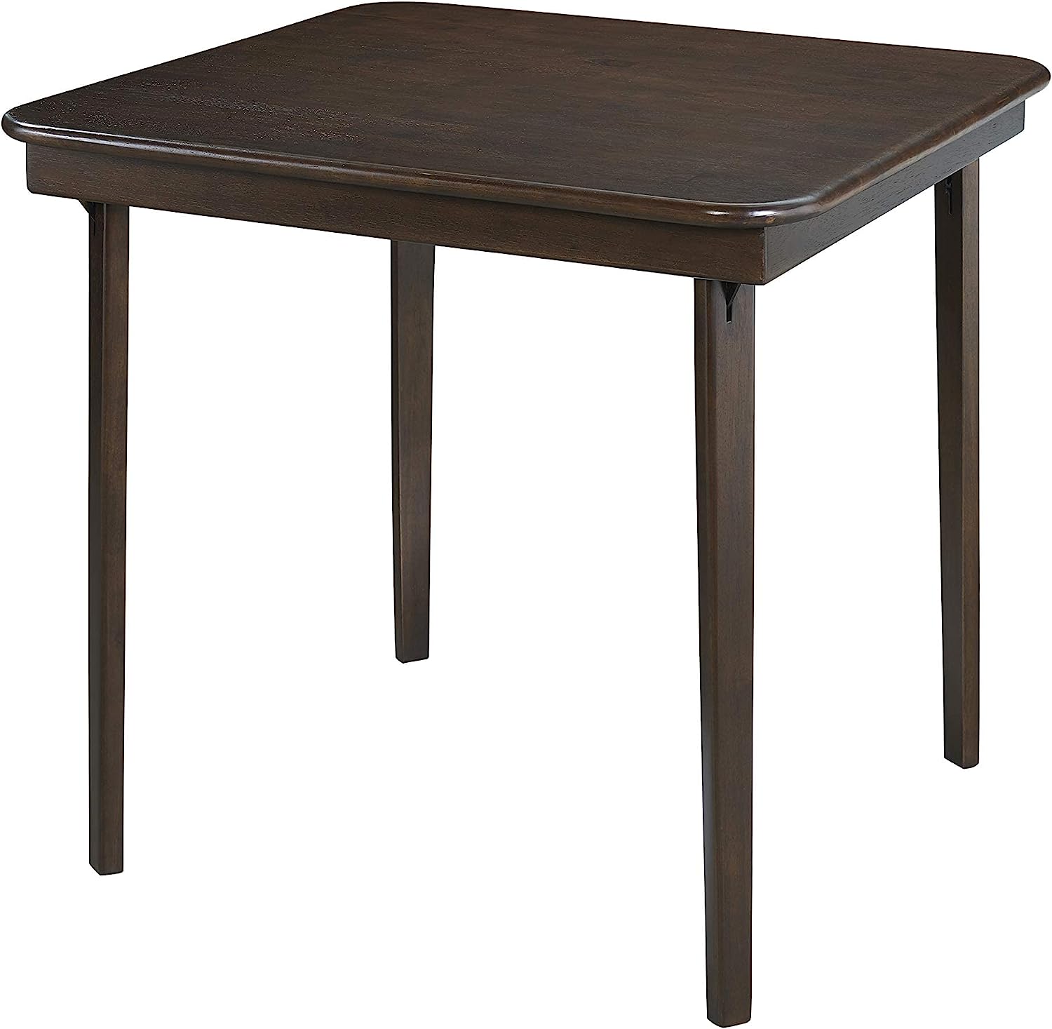 Meco Industries Stakmore Straight Edge Indoor Folding Table. Espresso. 32D x 32W x 29.5H in