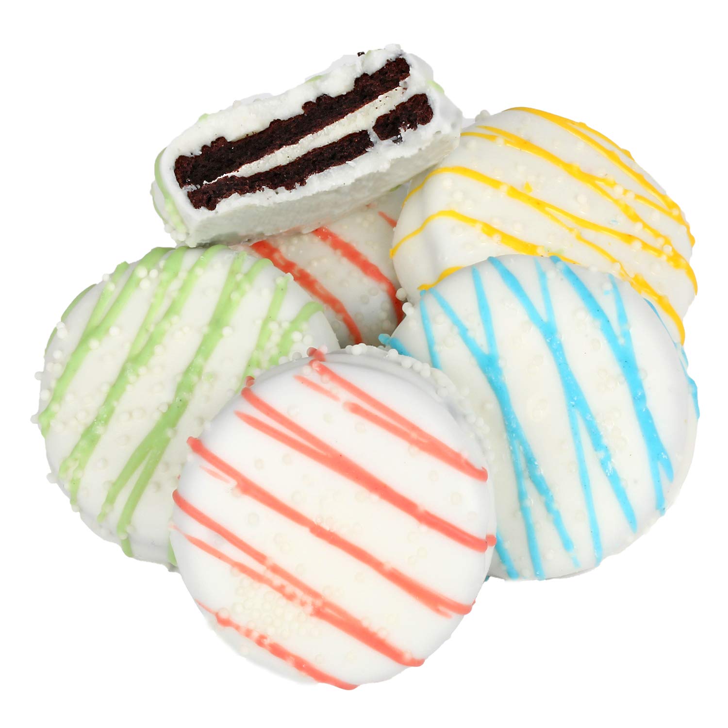 Hazel & Creme Birthday Cookies - Chocolate Covered Cookie Gift Basket - Birthday Food