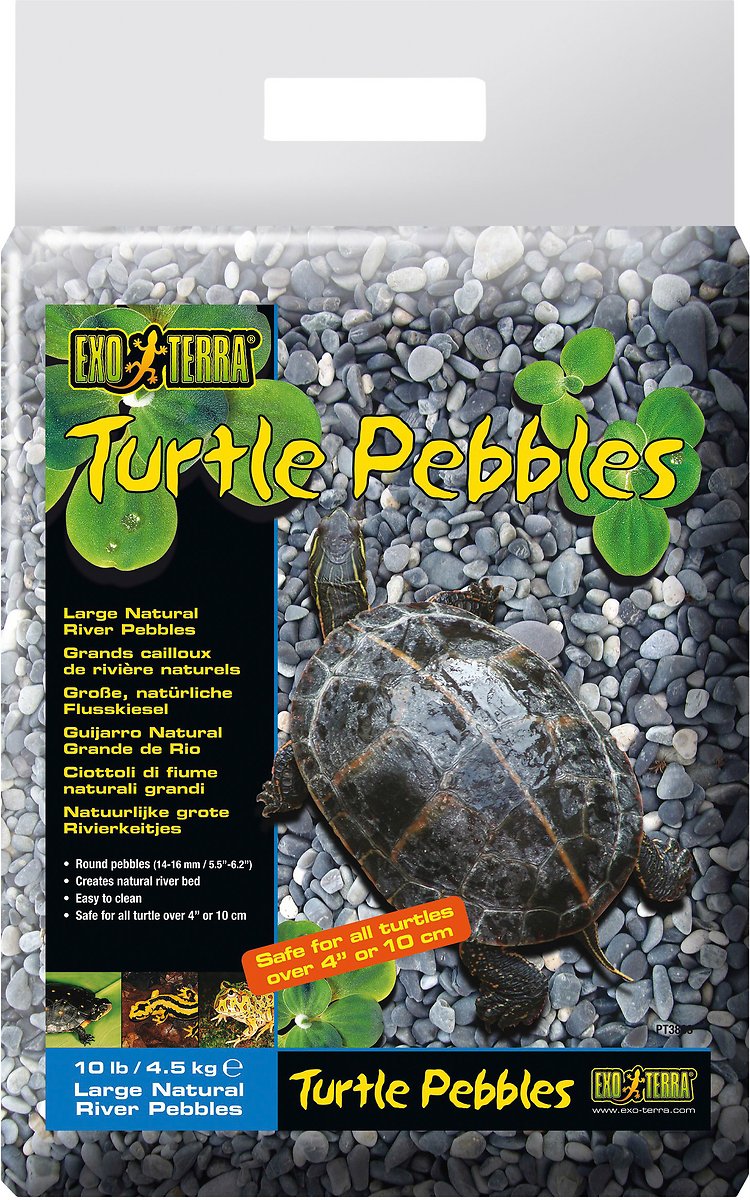 Exo Terra Turtle Pebbles. Natural River Pebbles for Aquatic Terrariums. Large