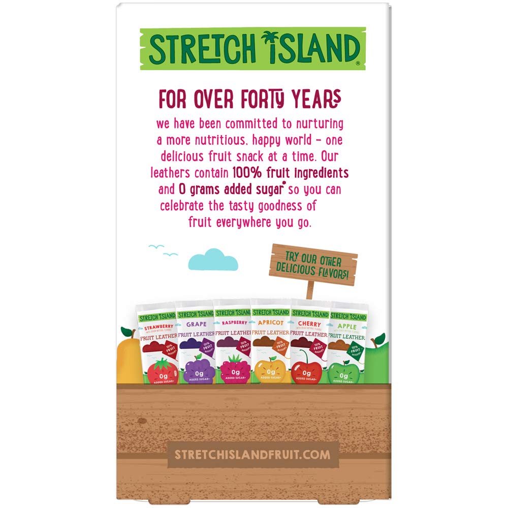 Stretch Island Original Fruit Leather. Raspberry. 0.5 Ounce Leathers. 30 Count