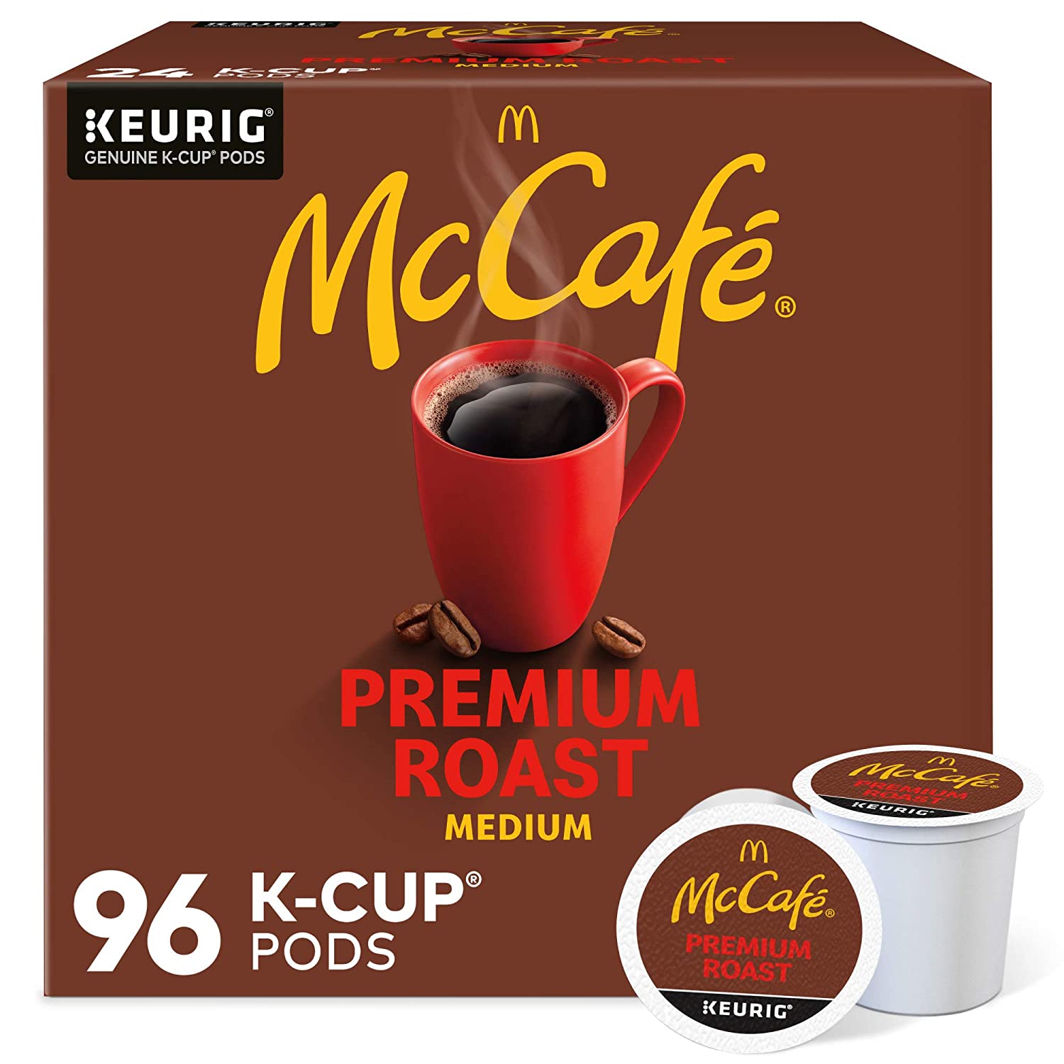 McCafé Premium Roast. Keurig Single Serve K-Cup Pods. Medium Roast Coffee Pods. 96 Count