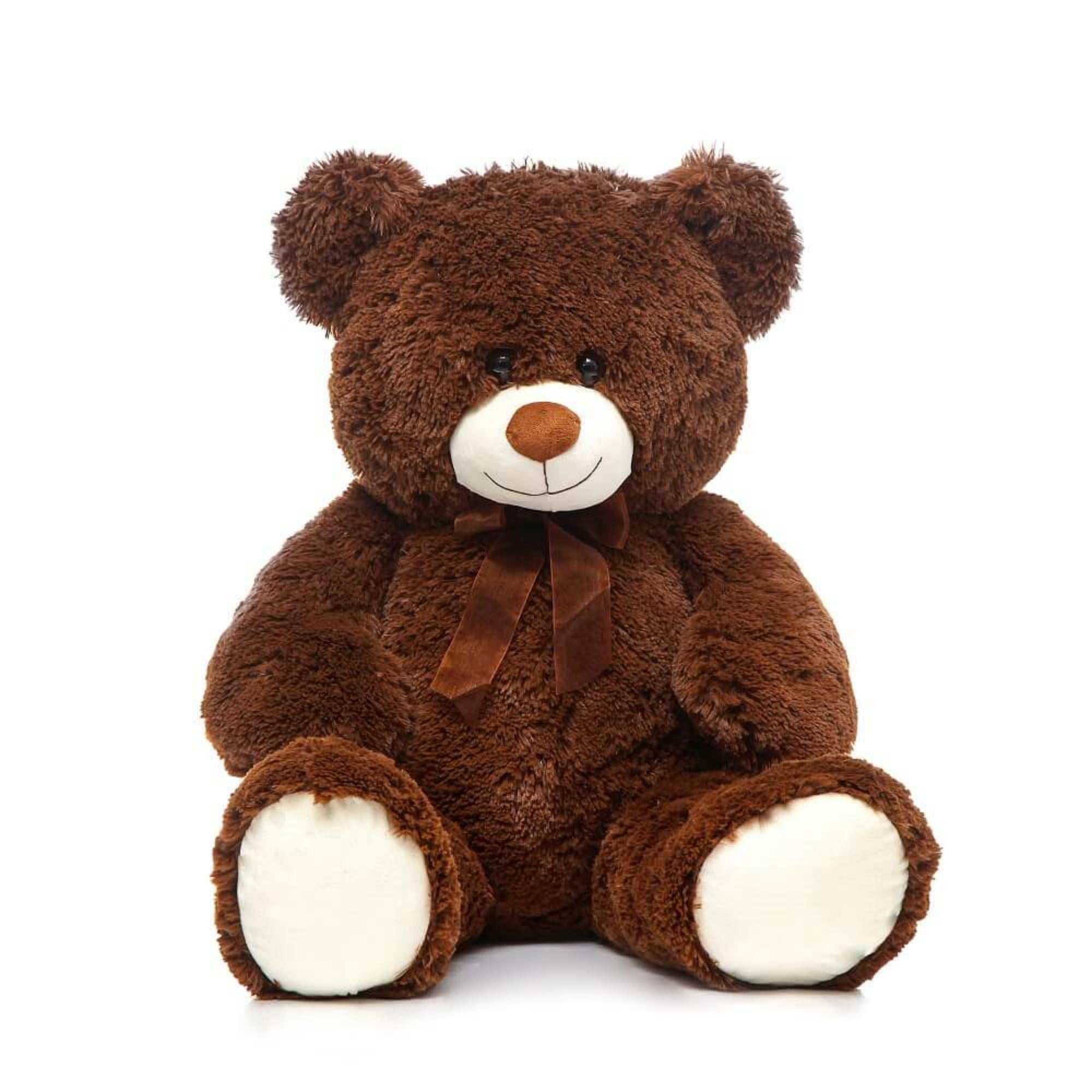 MorisMos Giant Teddy Bear 35.4” Soft Stuffed Animal Big Bear Plush Toy. Chocolate
