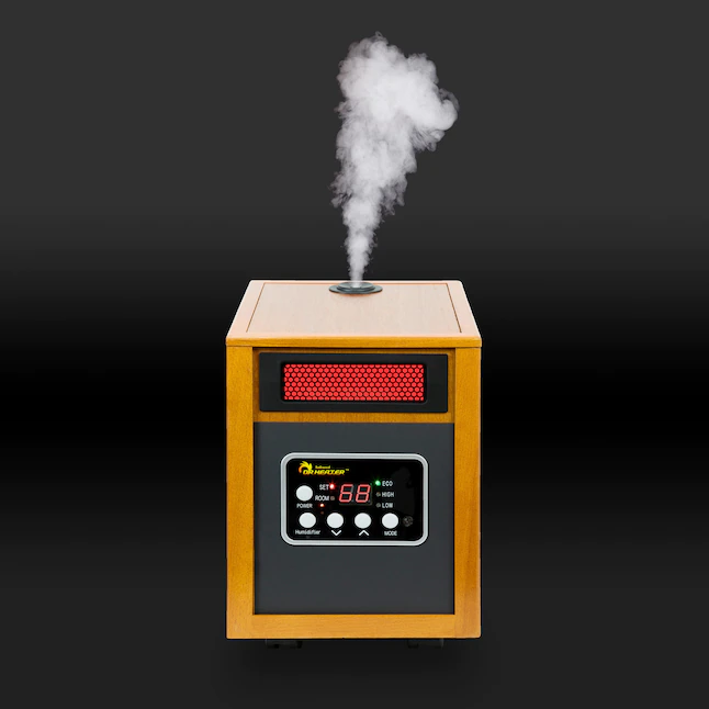 Dr. Infrared Heater DR-968H 1500-Watt Infrared Quartz Cabinet Indoor Electric Space Heater with Thermostat and Remote Included