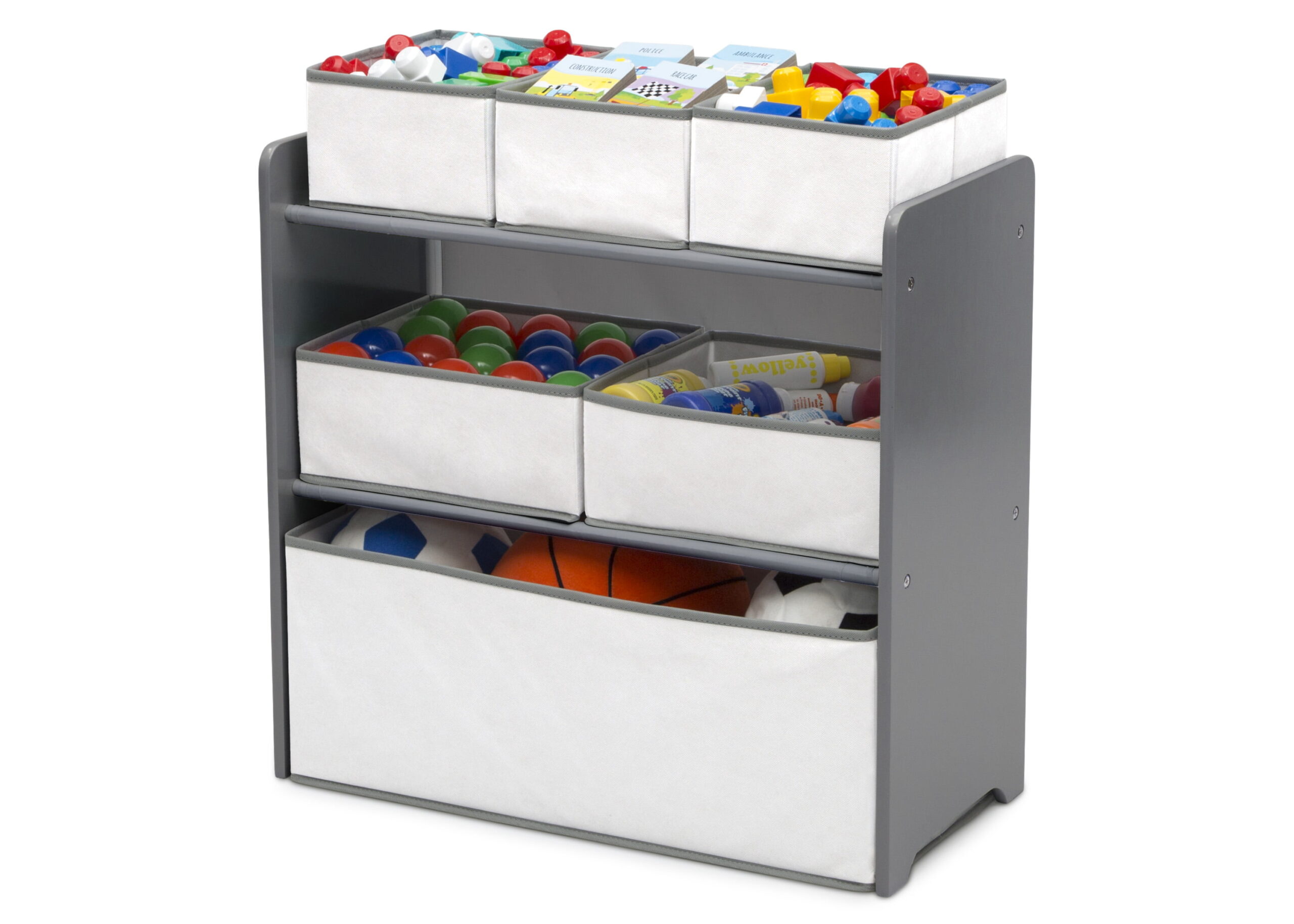 Delta Children 4-Piece Toddler Playroom Set. Grey/White