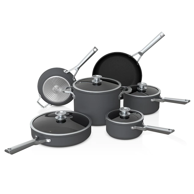 Ninja  C59500 Foodi NeverStick Premium Anti-Scratch Nest System. 10-Piece Cookware Set